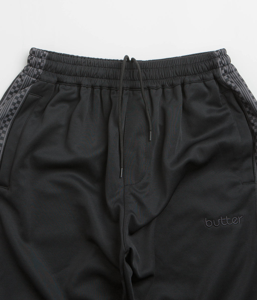 Butter Goods Check Tape Tracksuit Pants - Black