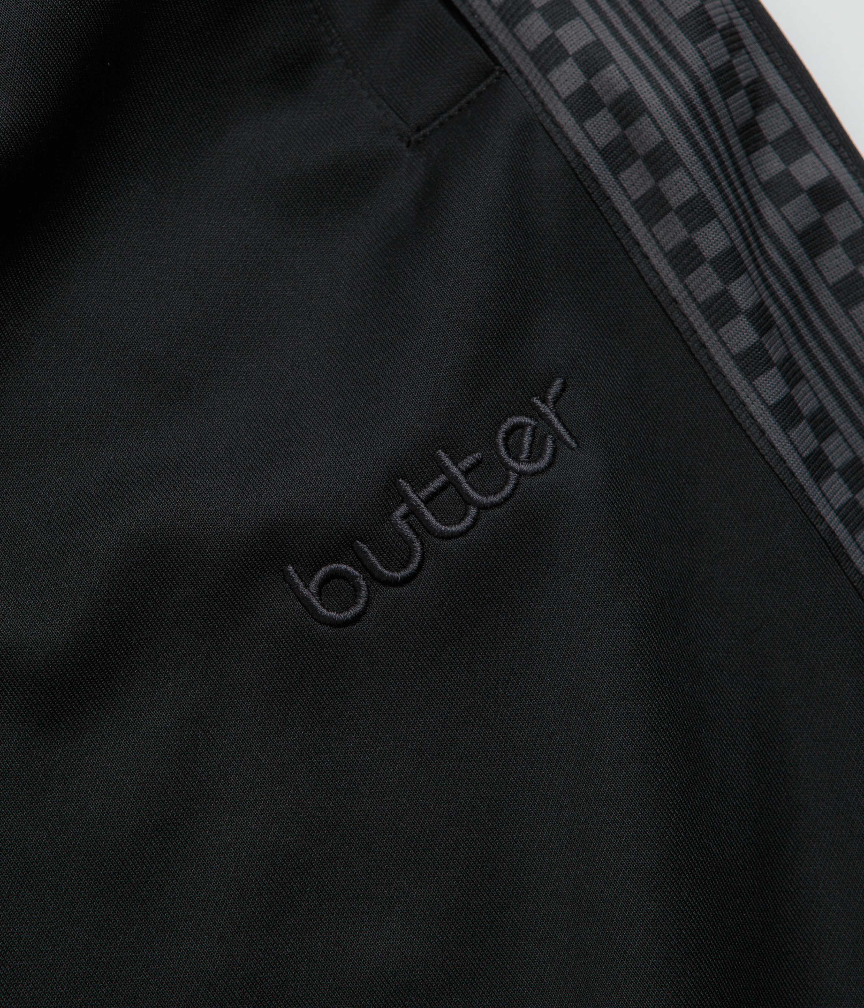 Butter Goods Check Tape Tracksuit Pants - Black