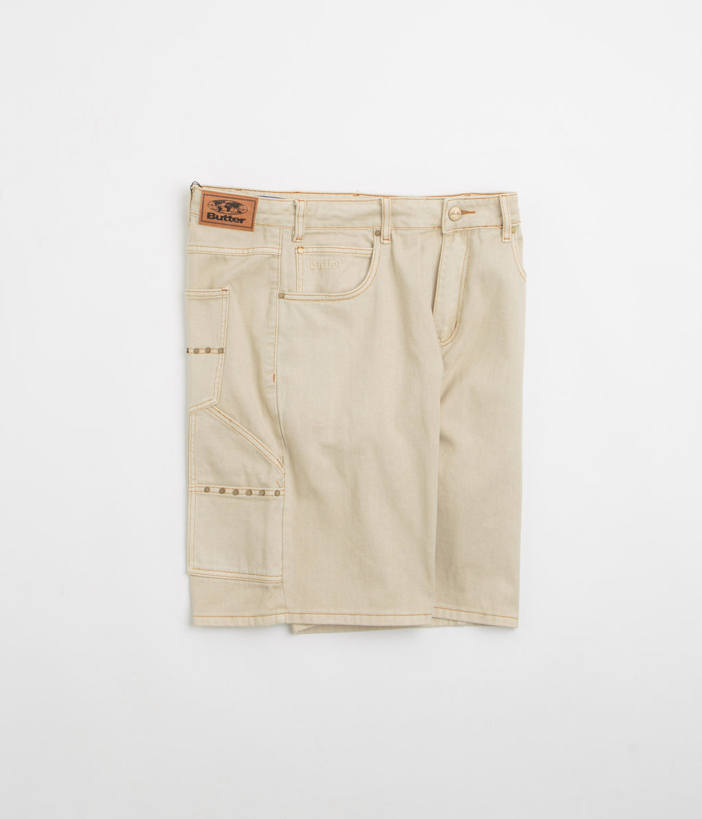 Butter Goods Rivet Denim Shorts - Bone