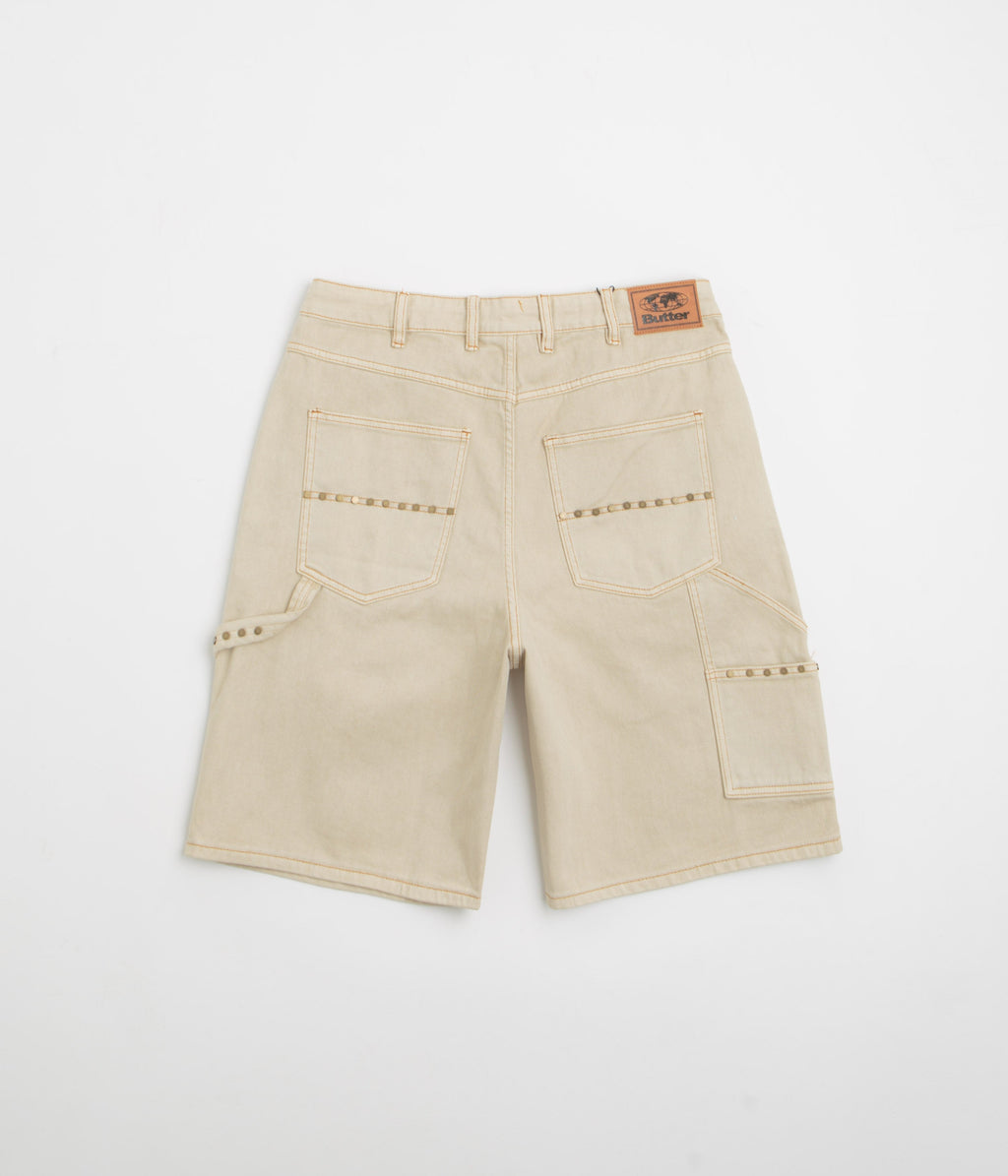 Butter Goods Rivet Denim Shorts - Bone