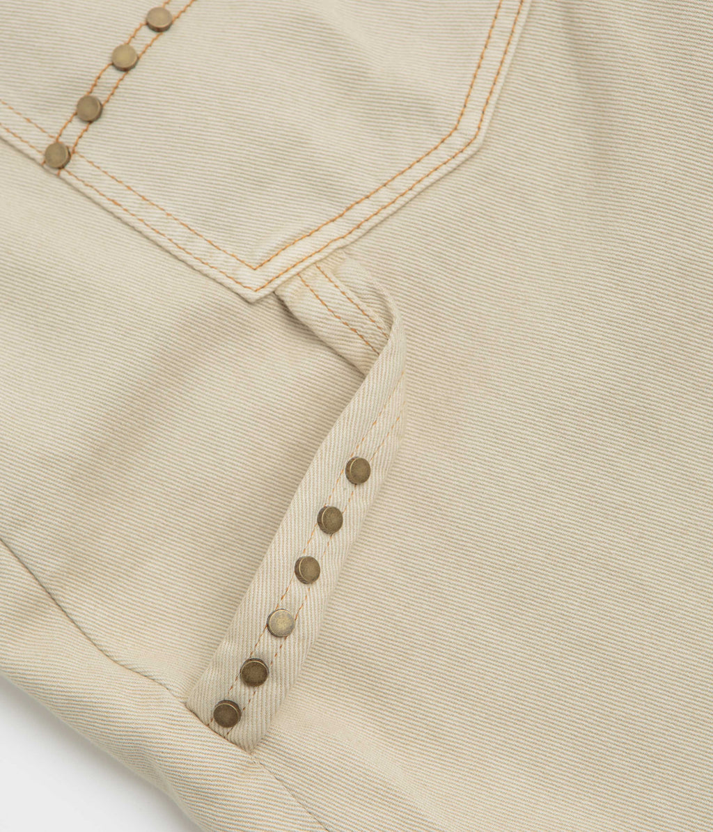 Butter Goods Rivet Denim Shorts - Bone