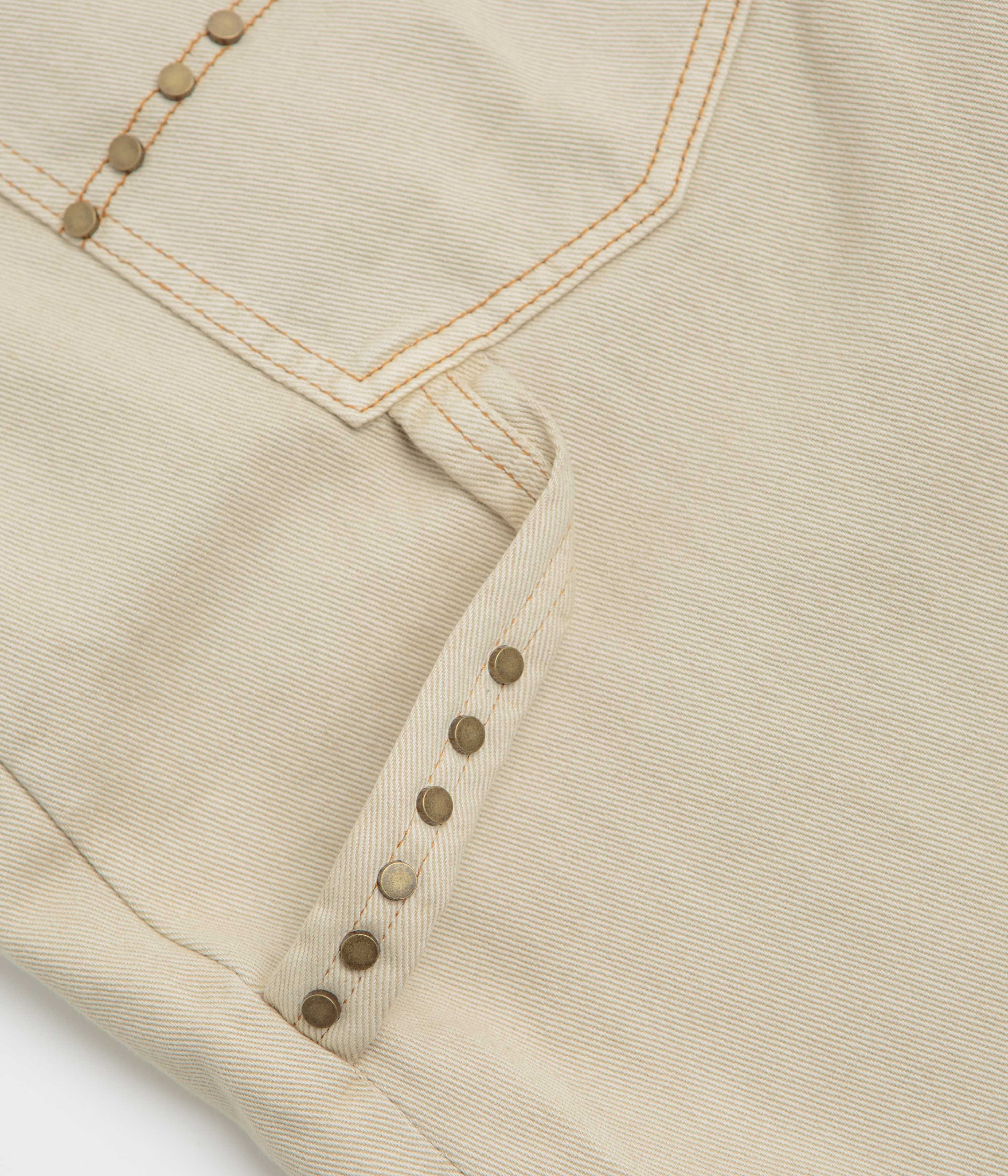 Butter Goods Rivet Denim Shorts - Bone