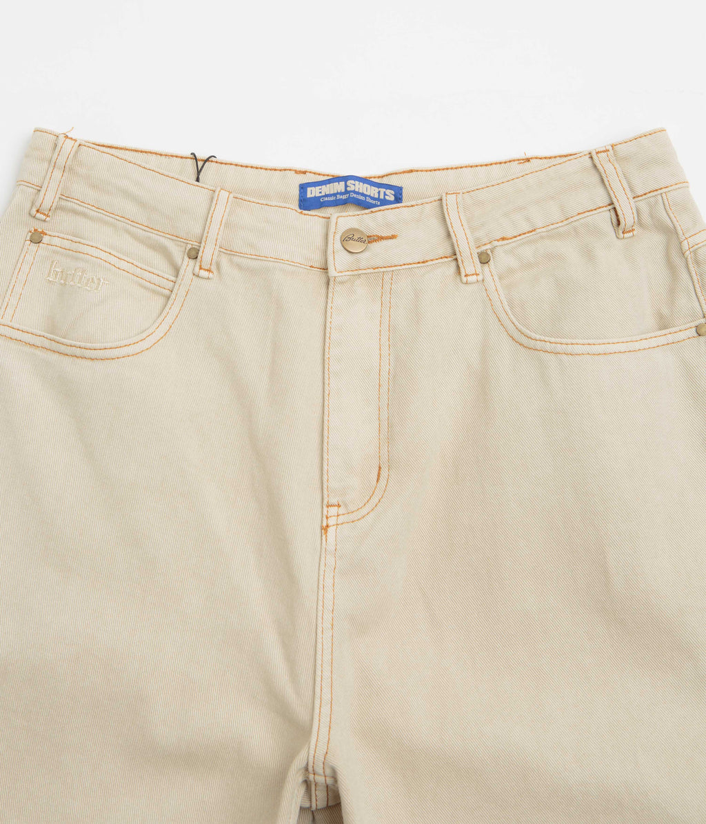 Butter Goods Rivet Denim Shorts - Bone