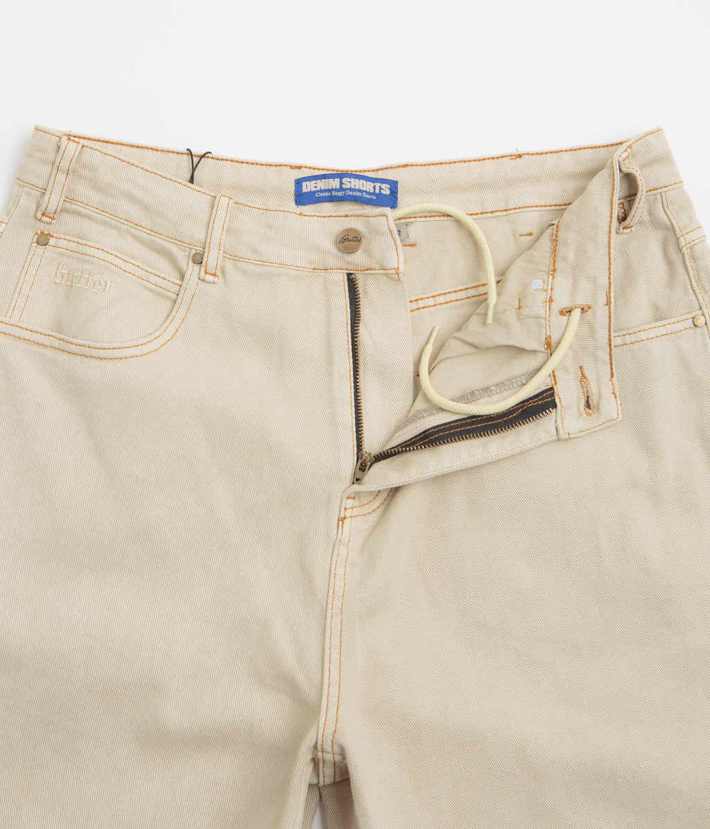 Butter Goods Rivet Denim Shorts - Bone