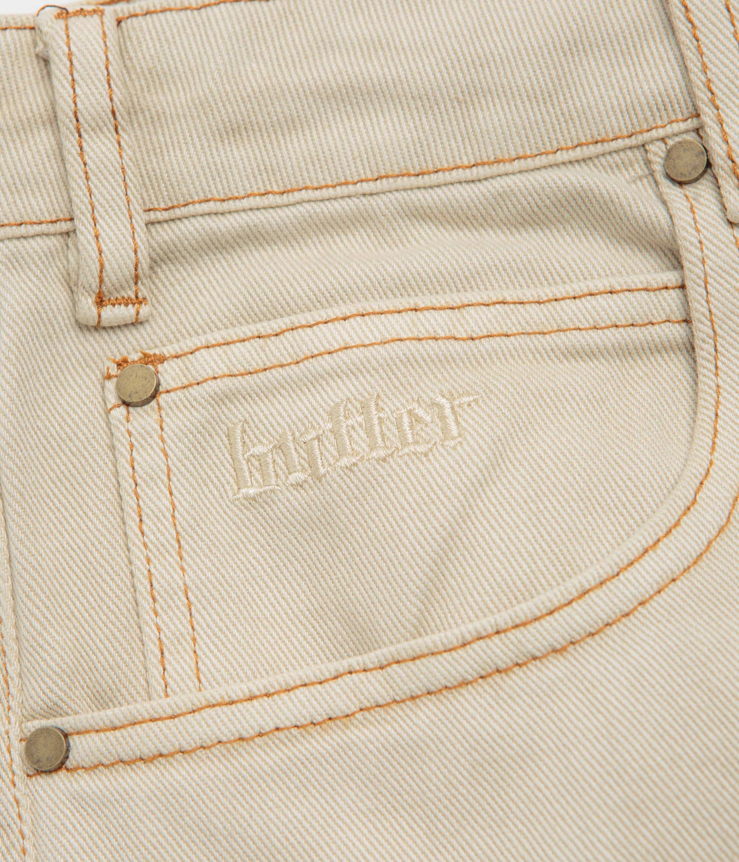 Butter Goods Rivet Denim Shorts - Bone