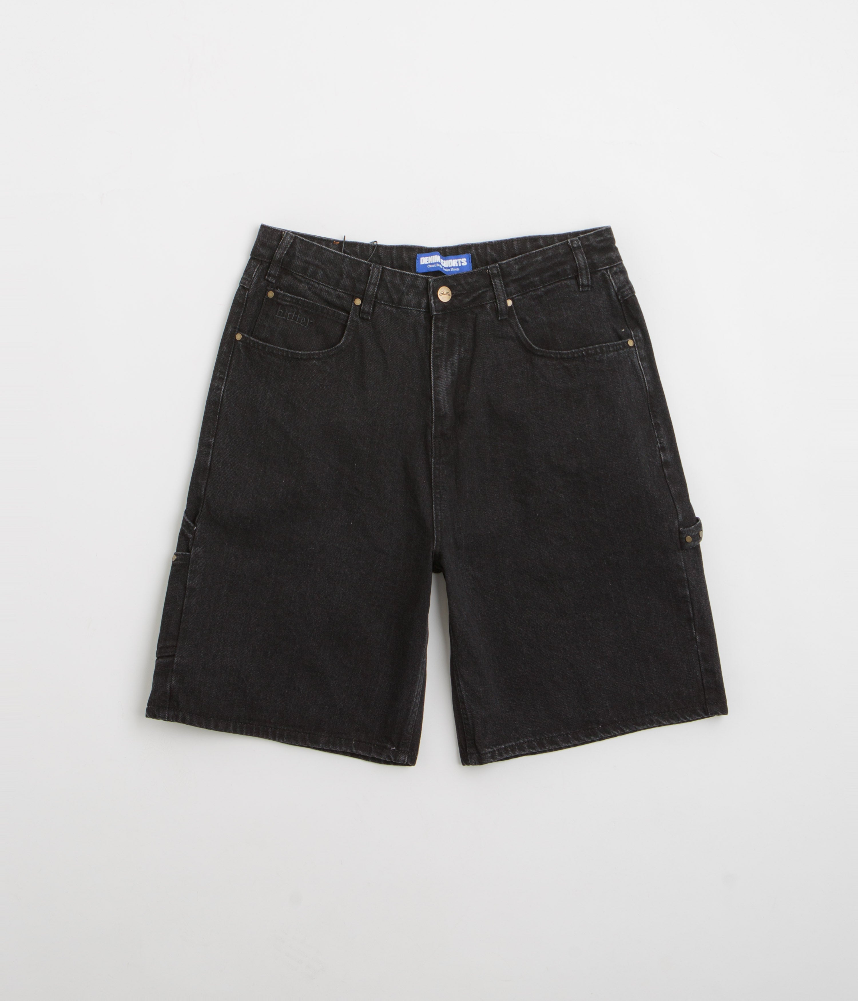 Butter Goods Rivet Denim Shorts - Washed Black