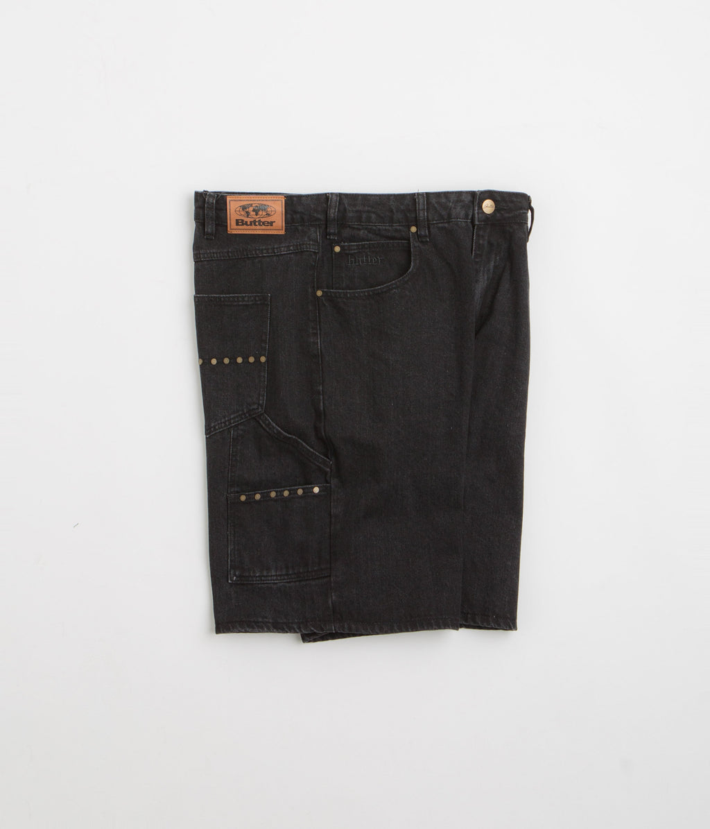 Butter Goods Rivet Denim Shorts - Washed Black