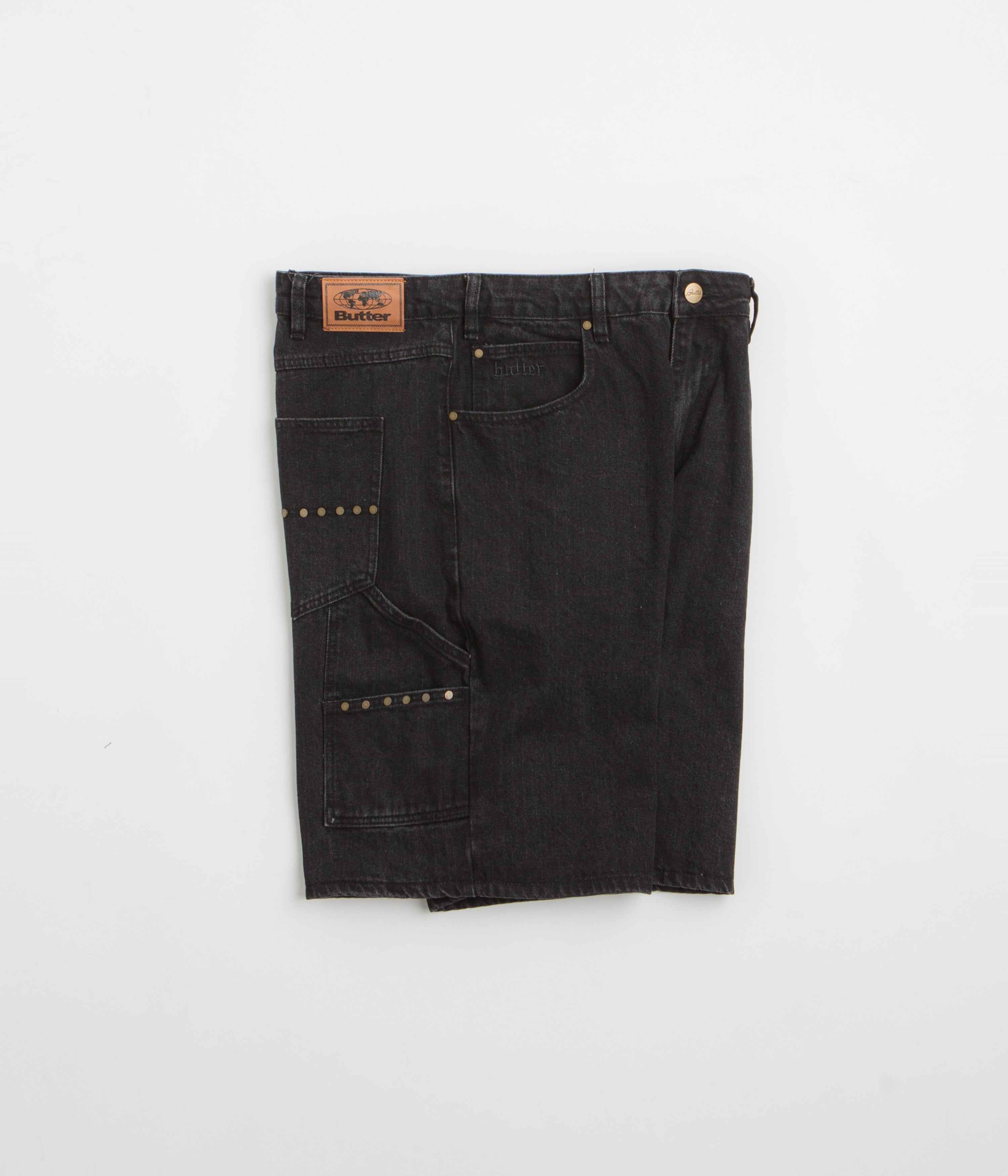 Butter Goods Rivet Denim Shorts - Washed Black