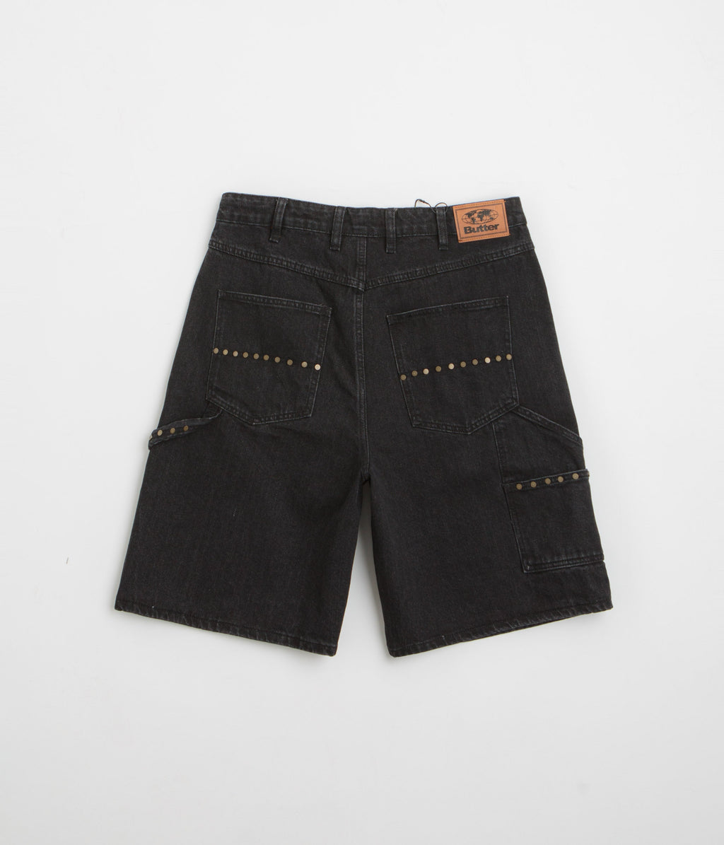 Butter Goods Rivet Denim Shorts - Washed Black