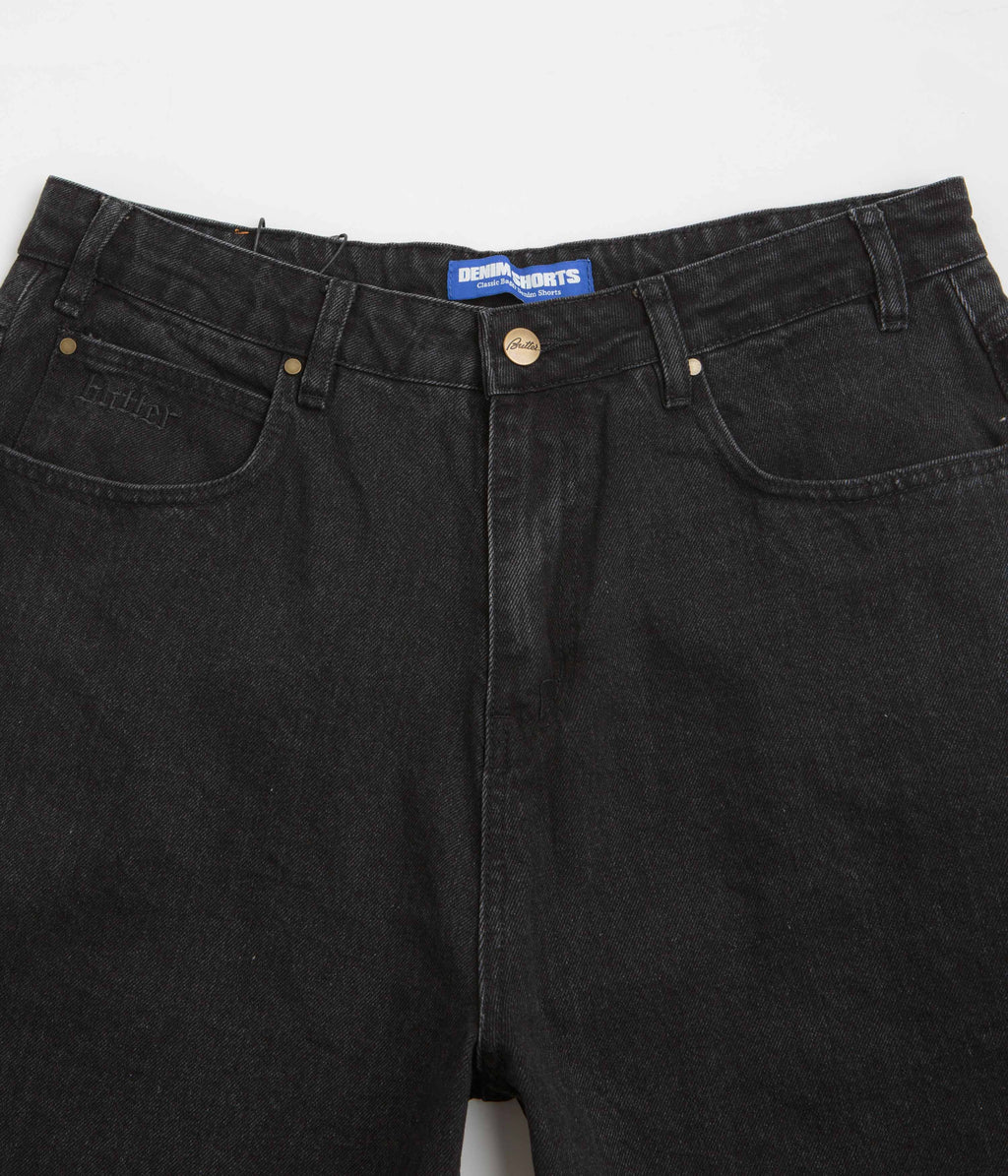 Butter Goods Rivet Denim Shorts - Washed Black