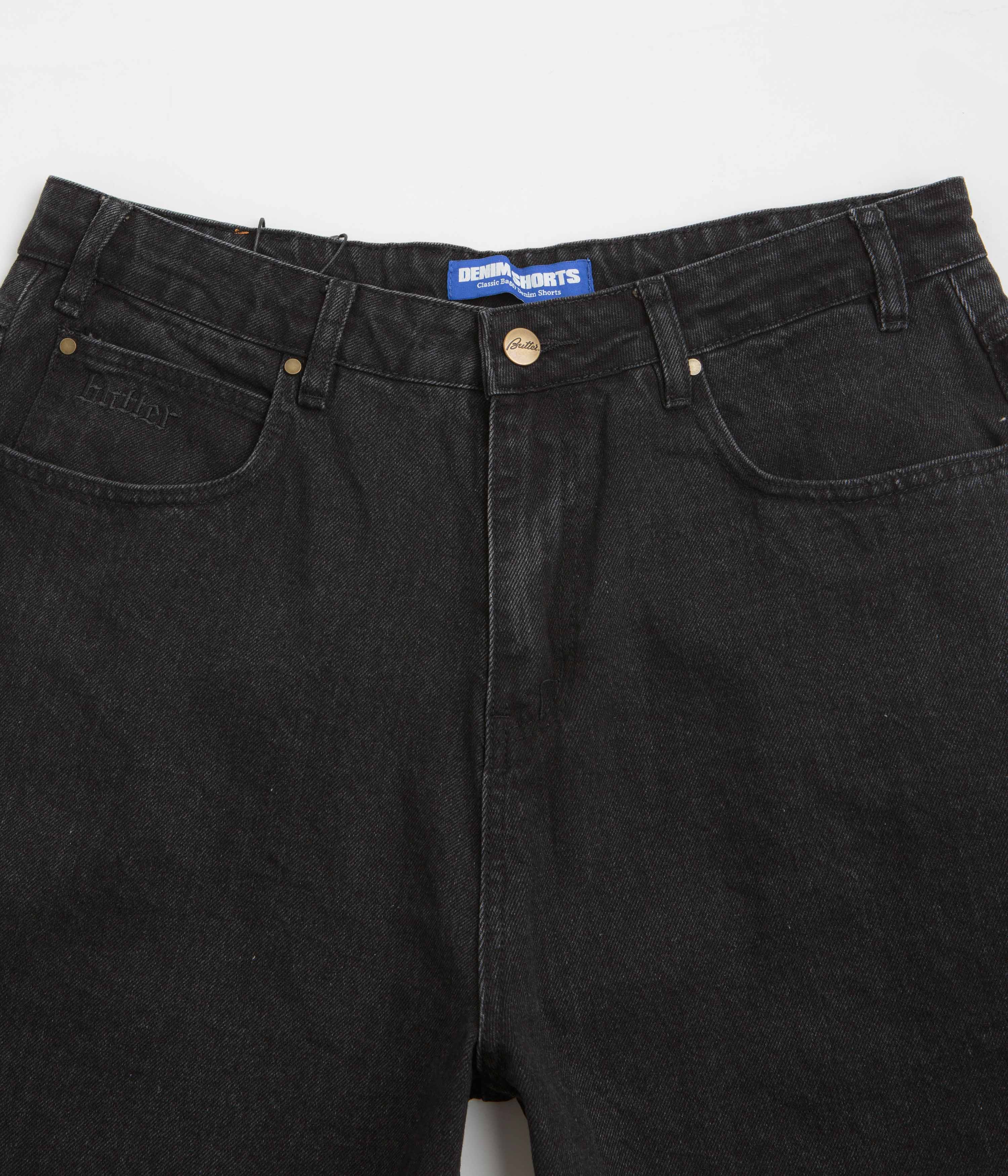 Butter Goods Rivet Denim Shorts - Washed Black
