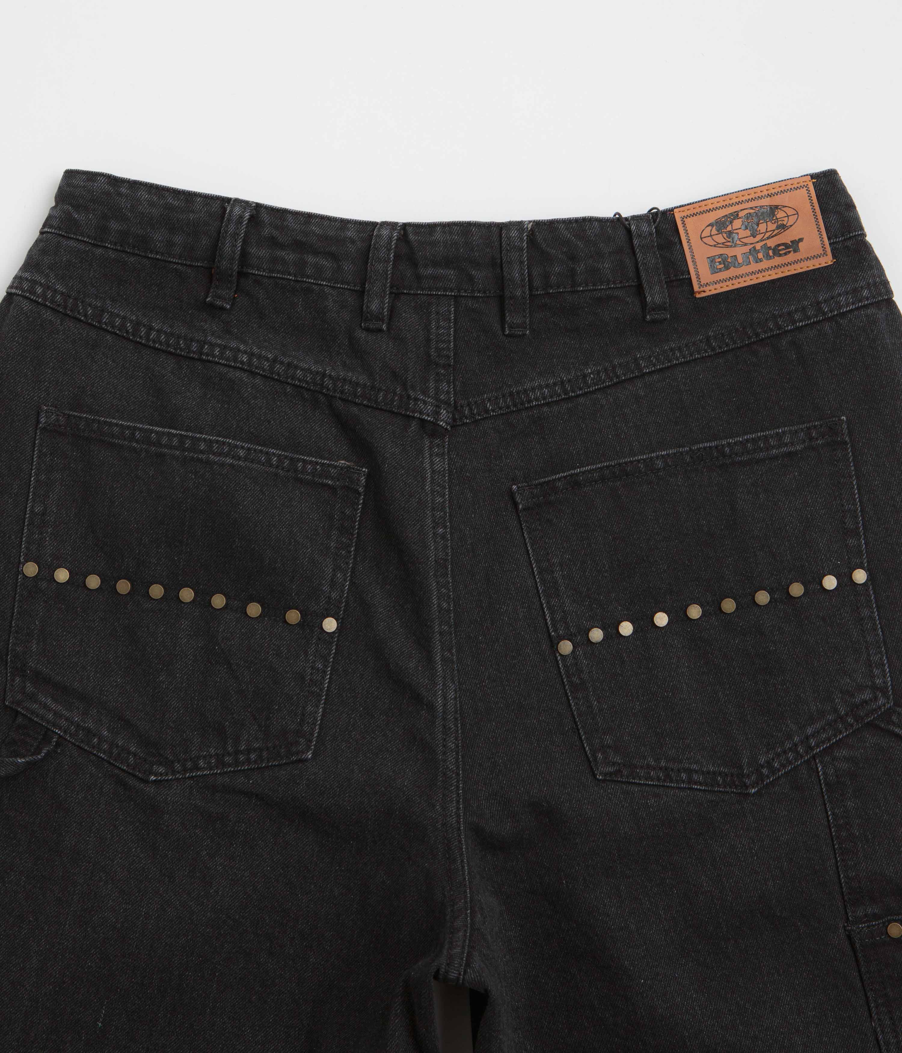 Butter Goods Rivet Denim Shorts - Washed Black
