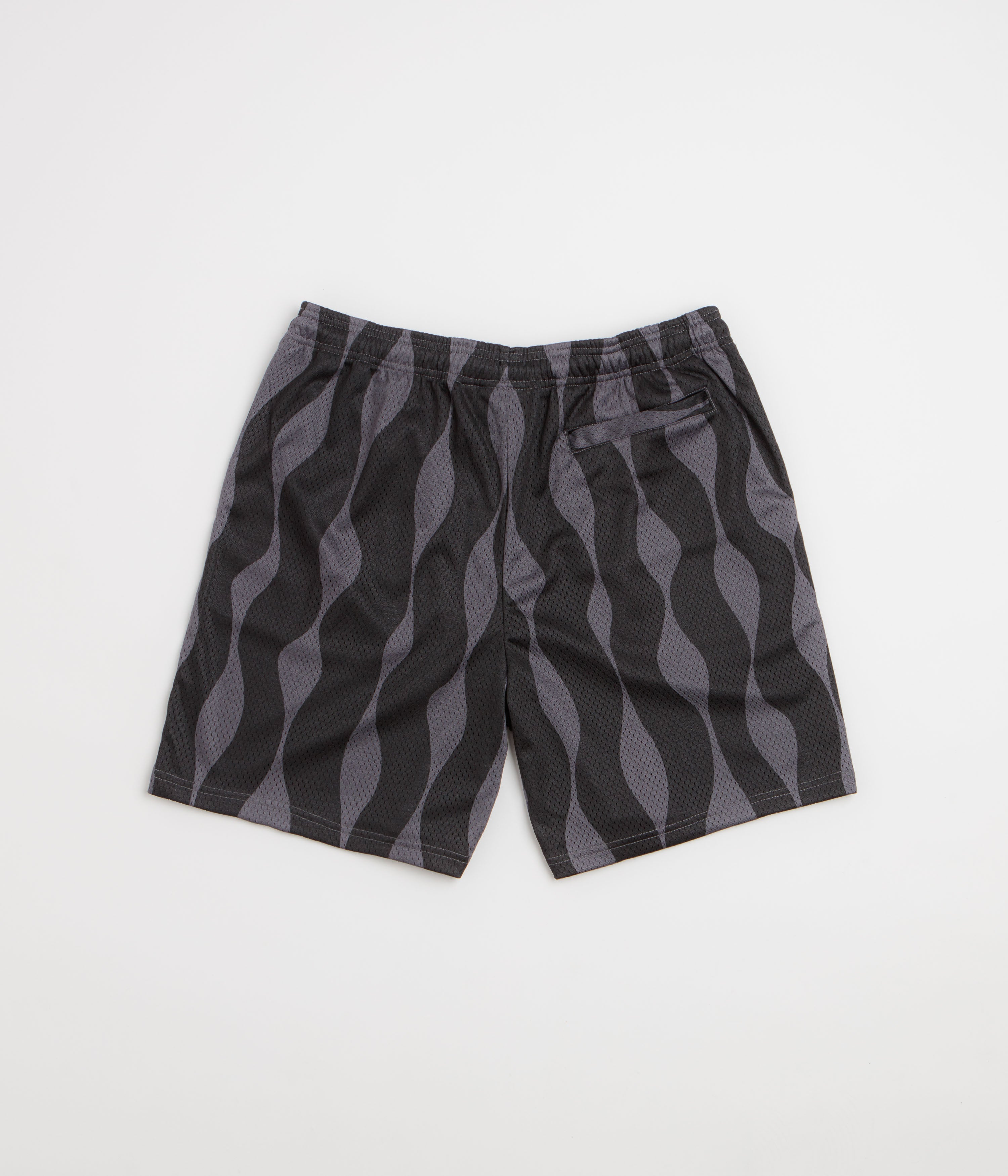 by Parra Waved Mesh Shorts - Black