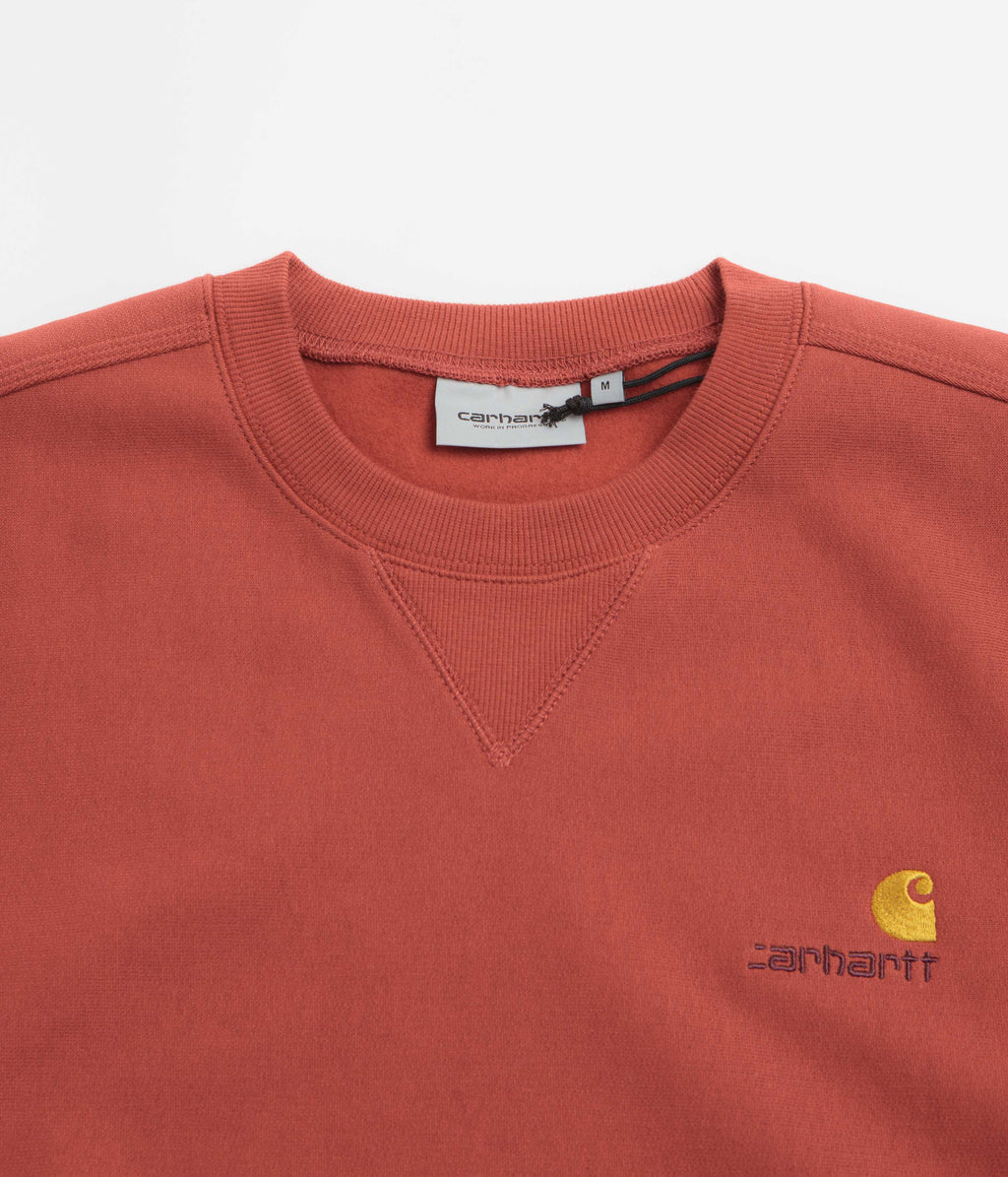 Carhartt American Script Crewneck Sweatshirt - Oxide Red