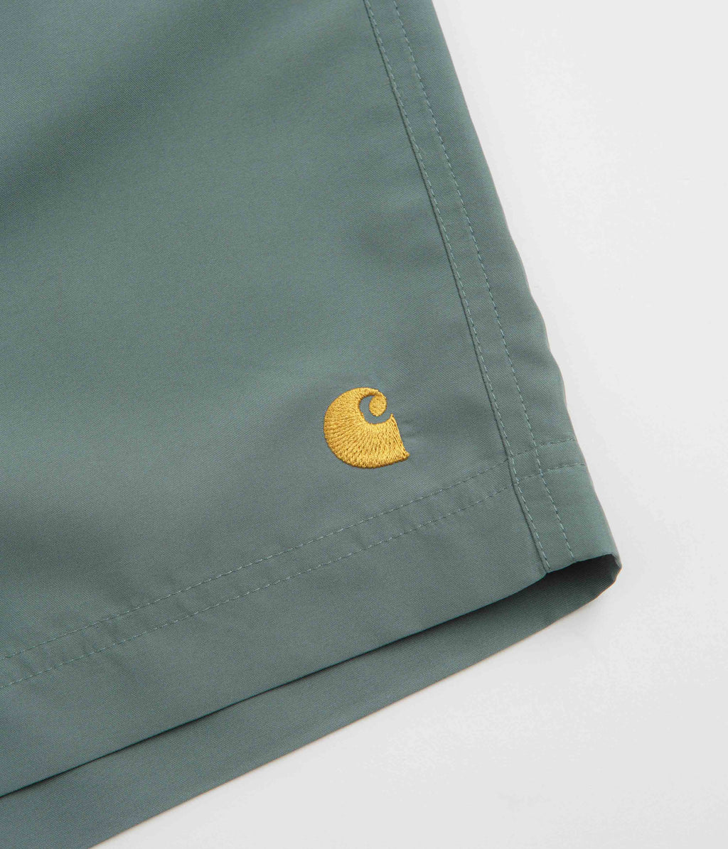 Carhartt Chase Swim Trunks - Velvet Green / Gold