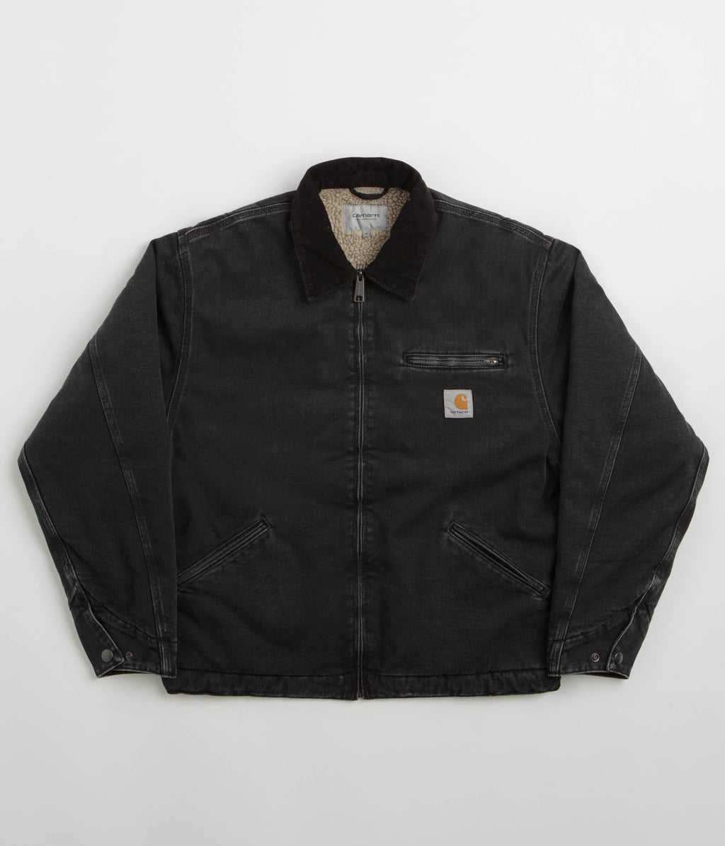 Carhartt OG Detroit Jacket - Black / Black Stone Washed