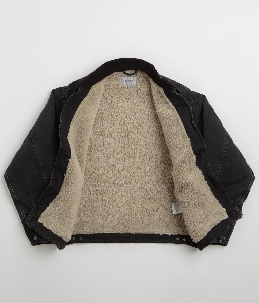 Carhartt OG Detroit Jacket - Black / Black Stone Washed