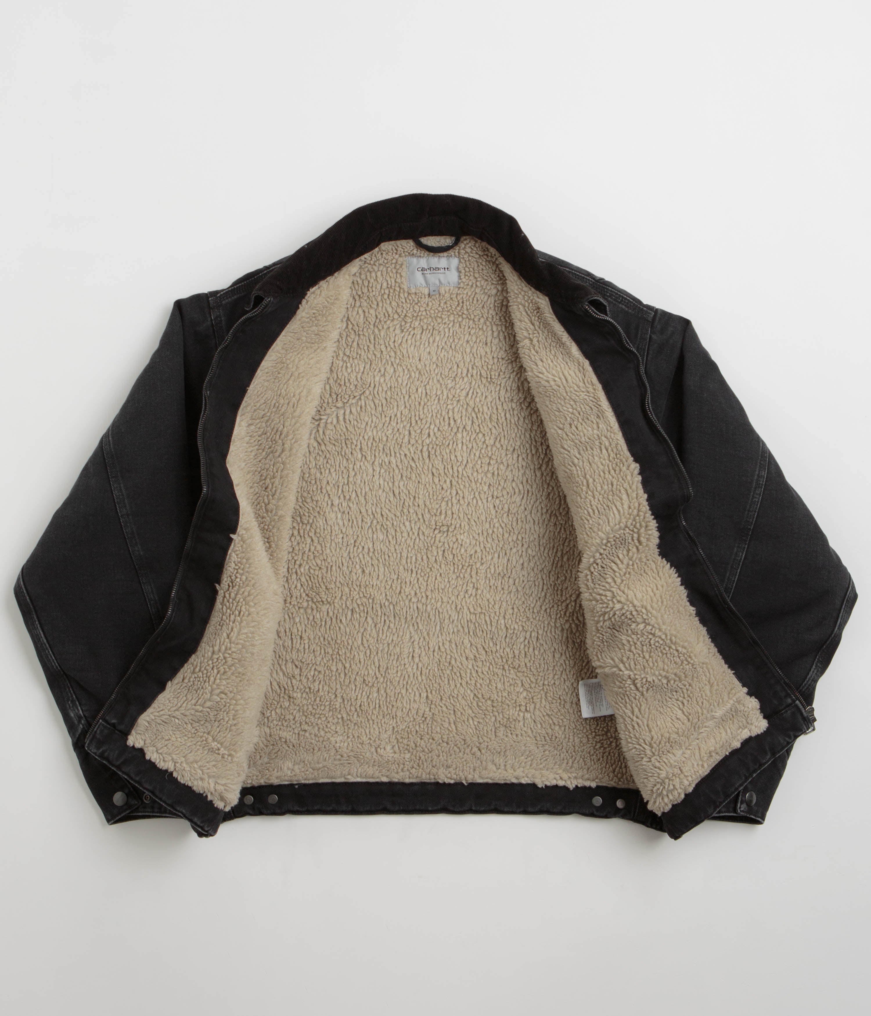 Carhartt OG Detroit Jacket - Black / Black Stone Washed