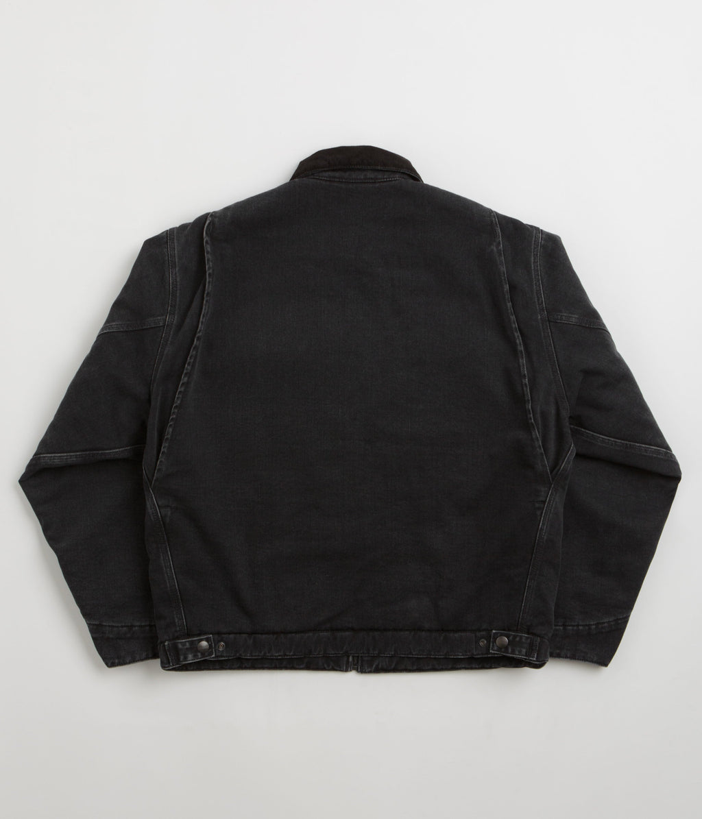 Carhartt OG Detroit Jacket - Black / Black Stone Washed