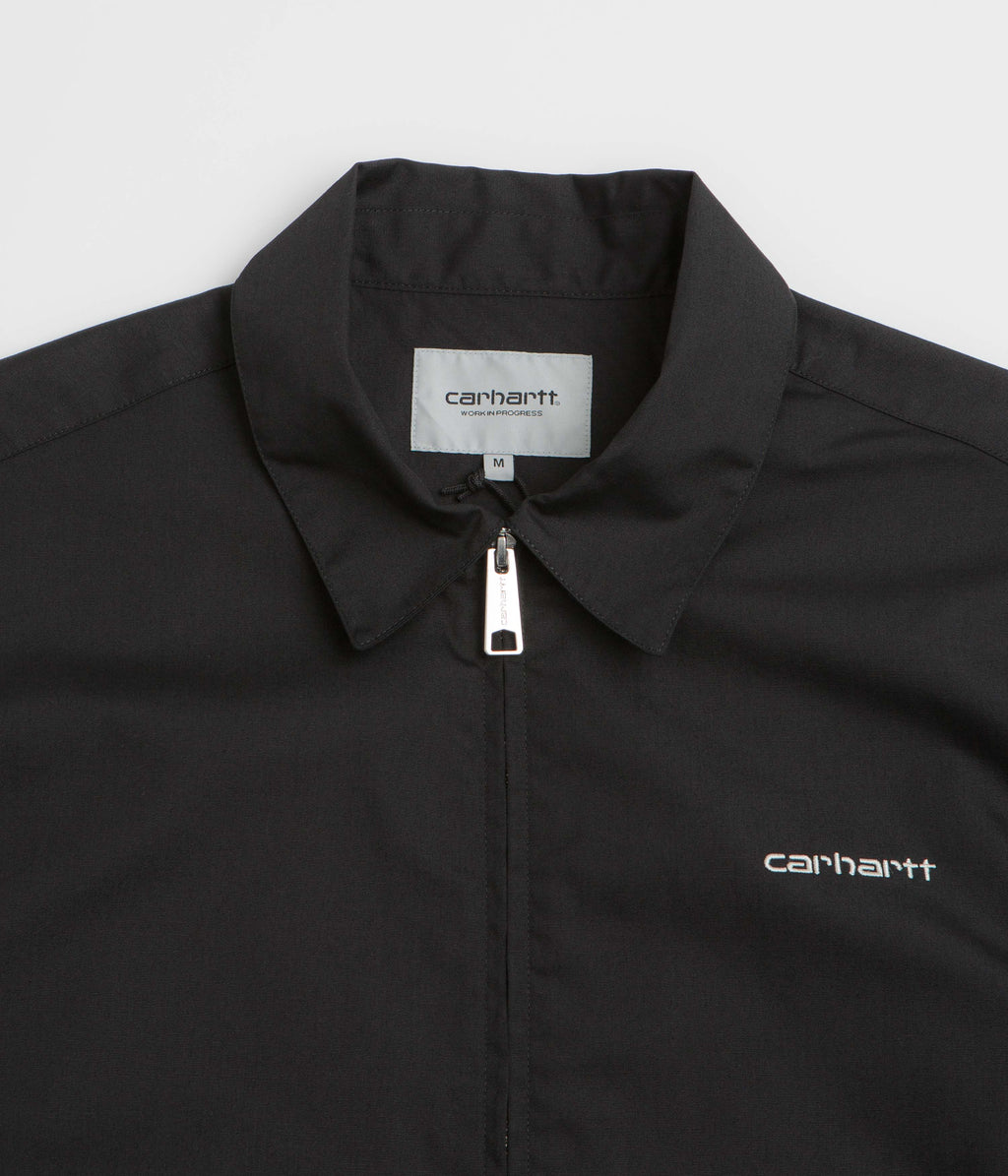 Carhartt Postal Full Zip Short Sleeve Shirt - Black / Wax