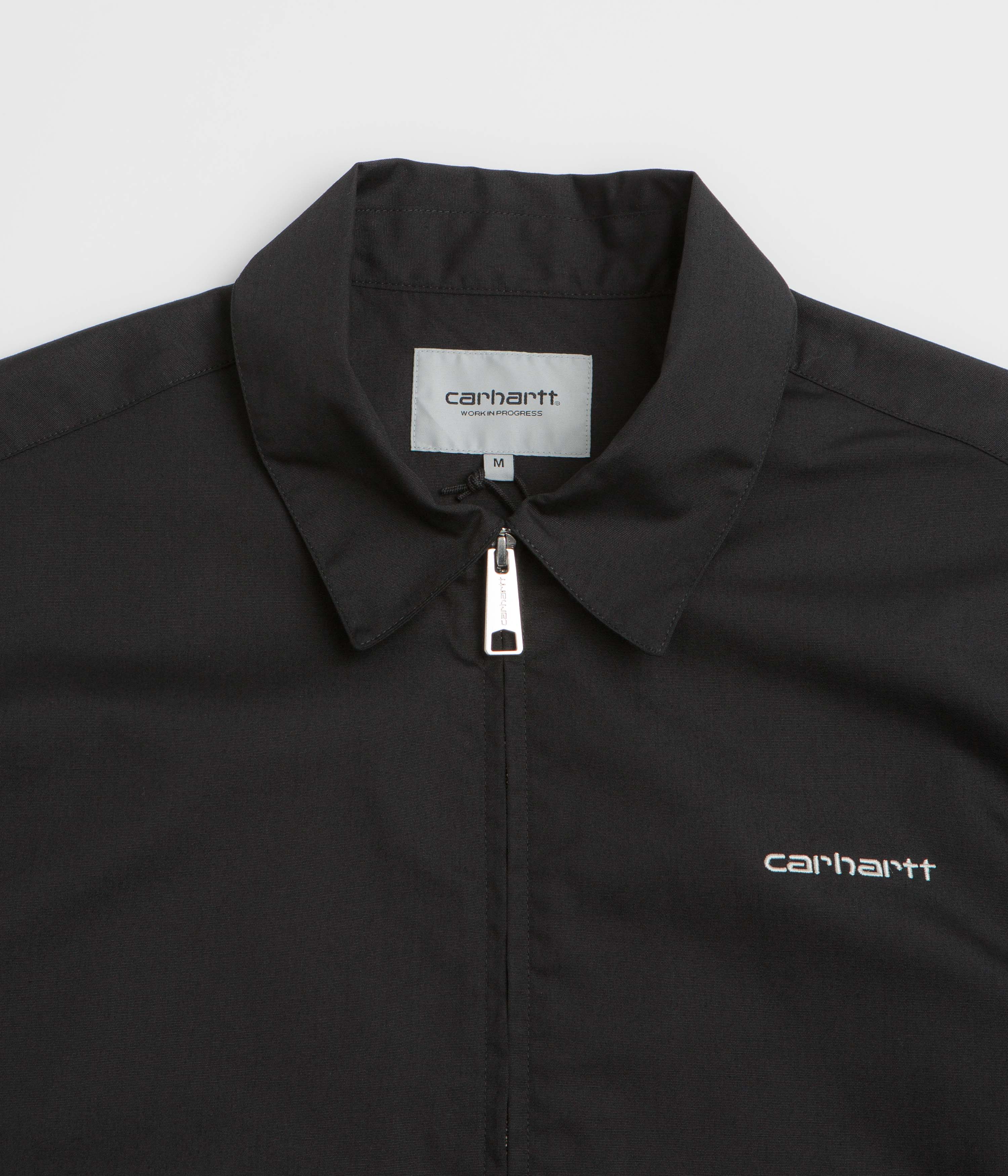Carhartt Postal Full Zip Short Sleeve Shirt - Black / Wax