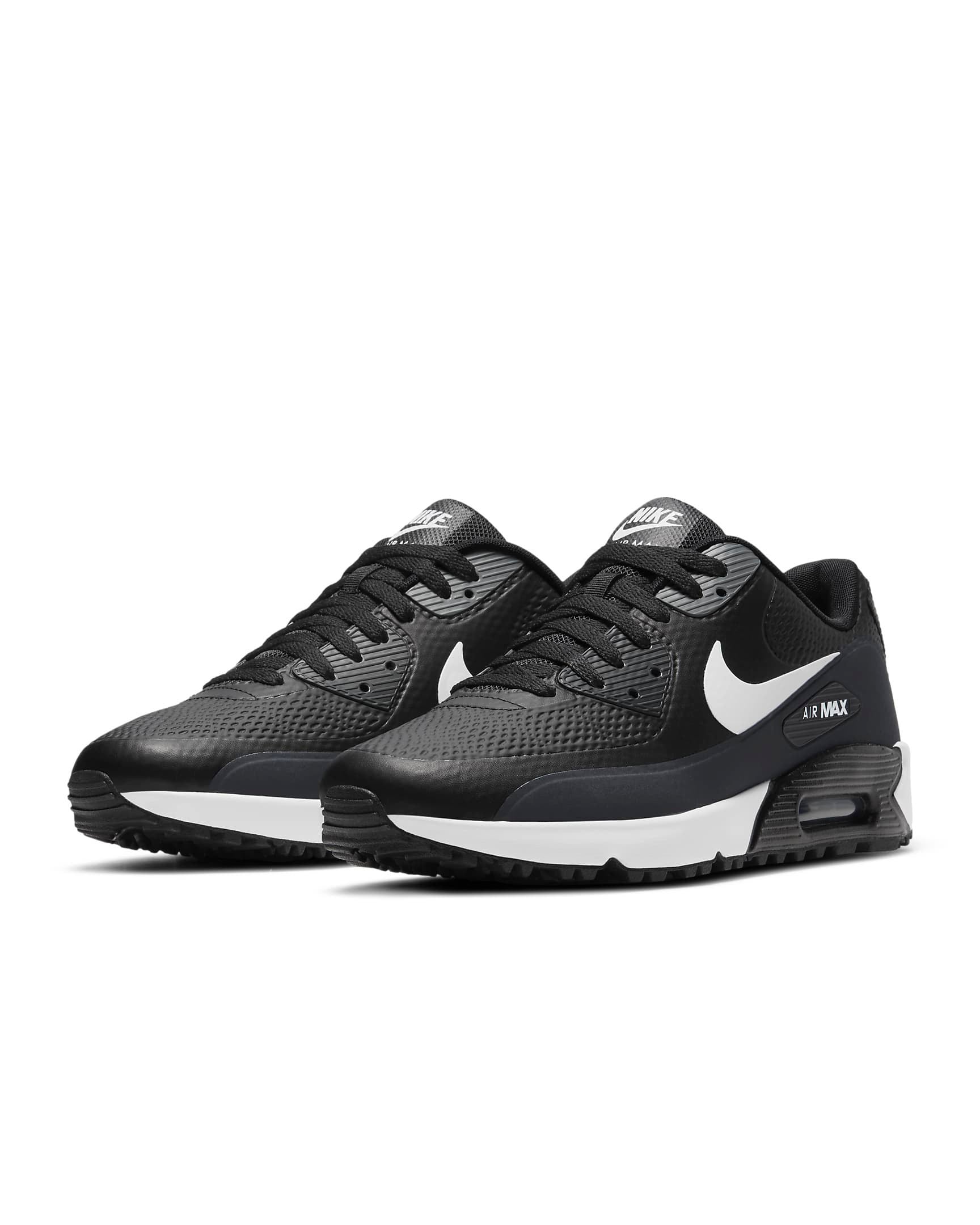 Men's Nike Air Max 90 G "Golf Shoe" Black/White-Anthracite (CU9978 002)