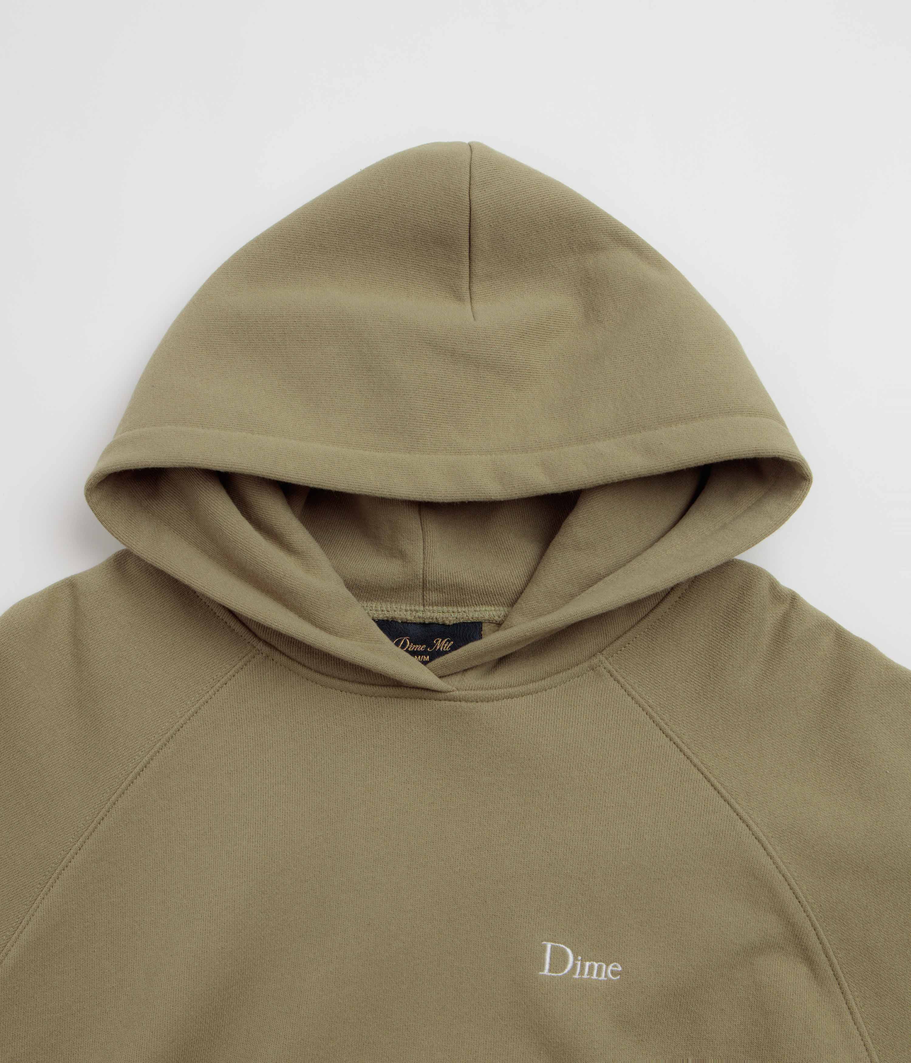 Dime Classic Small Logo Hoodie - Military Olive