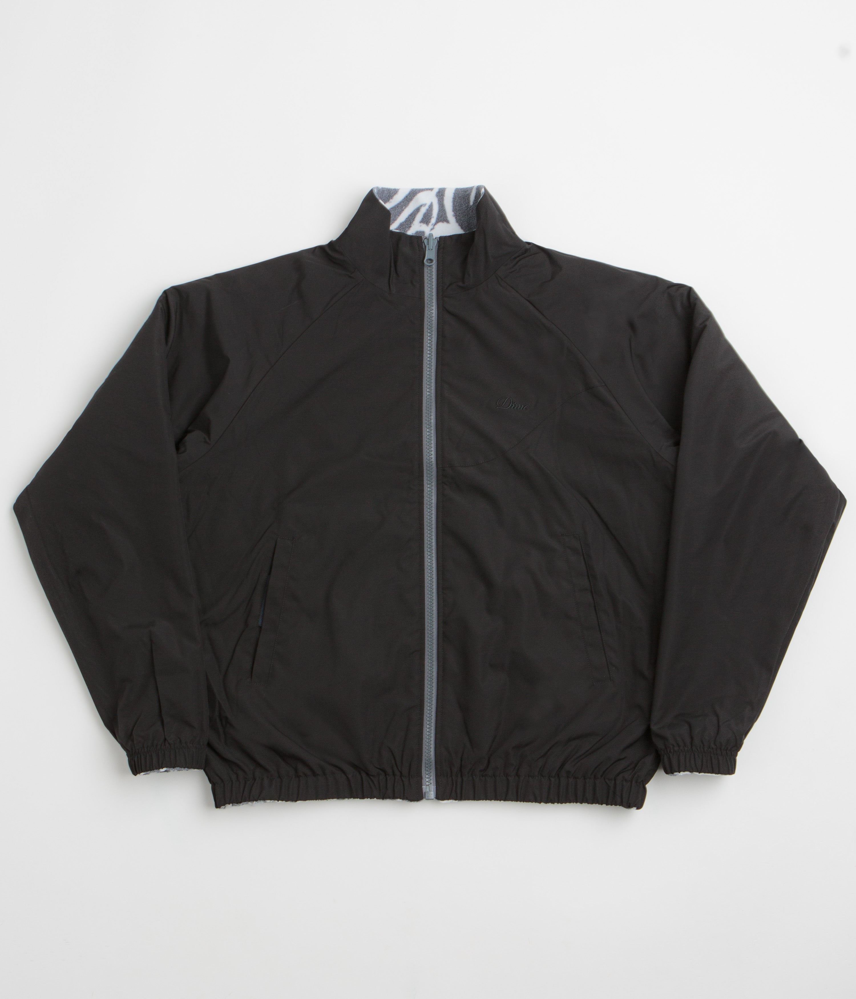 Dime Reversible Chilling Full Zip Fleece - Grey / Black