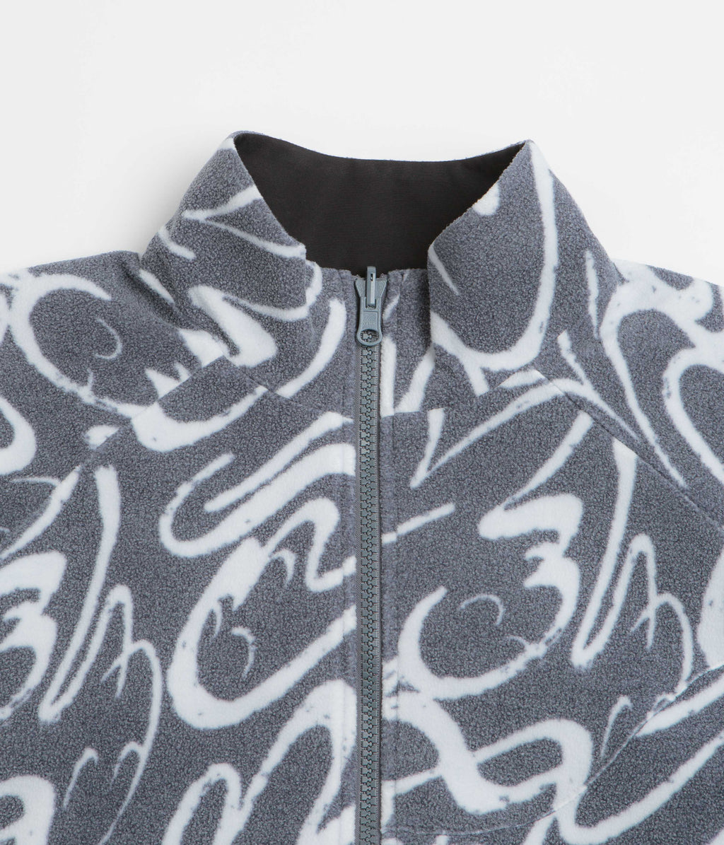 Dime Reversible Chilling Full Zip Fleece - Grey / Black