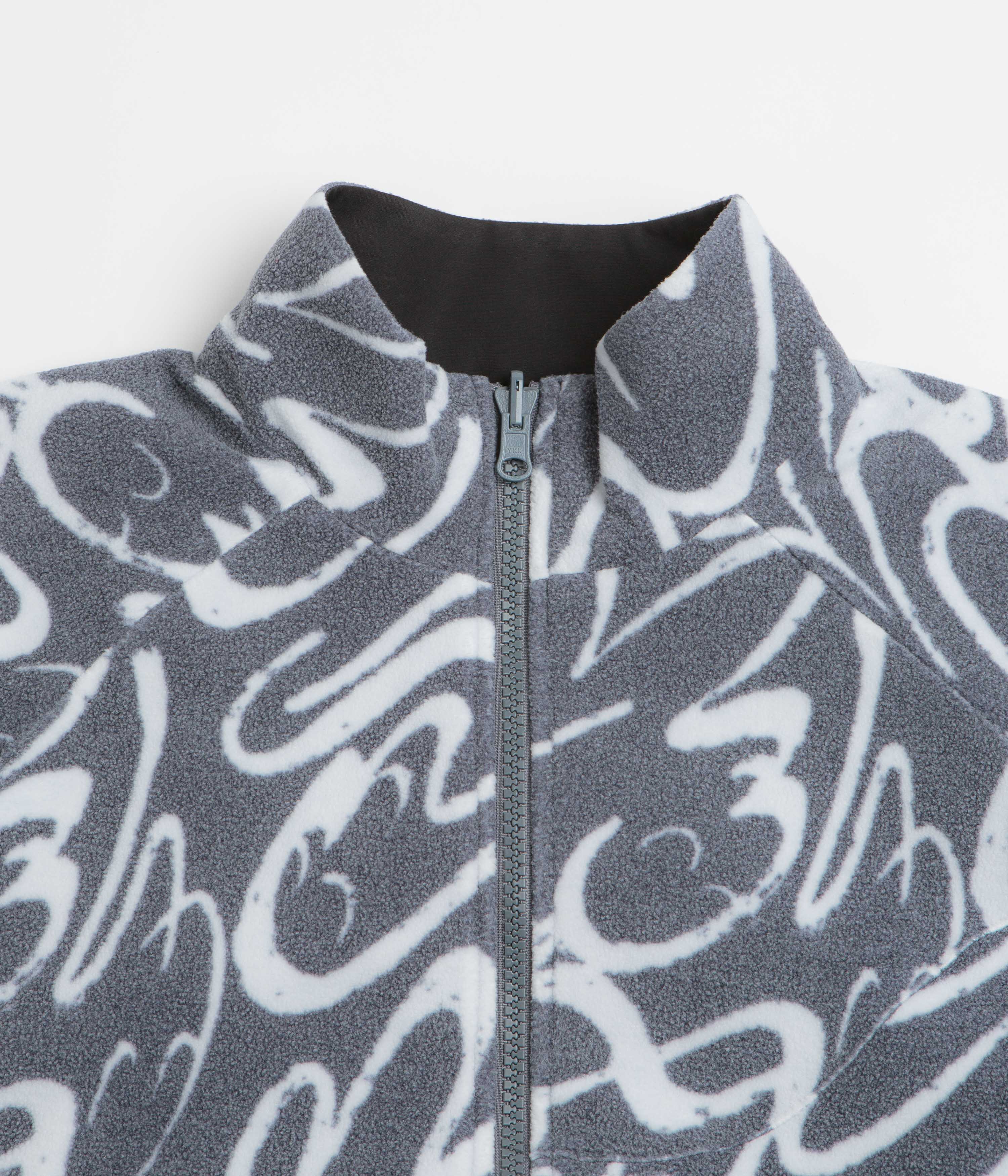 Dime Reversible Chilling Full Zip Fleece - Grey / Black