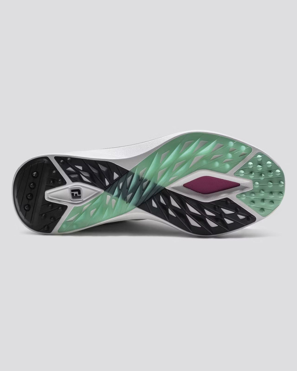 Prosl26 Spikeless Golf Shoes White/Black/Teal