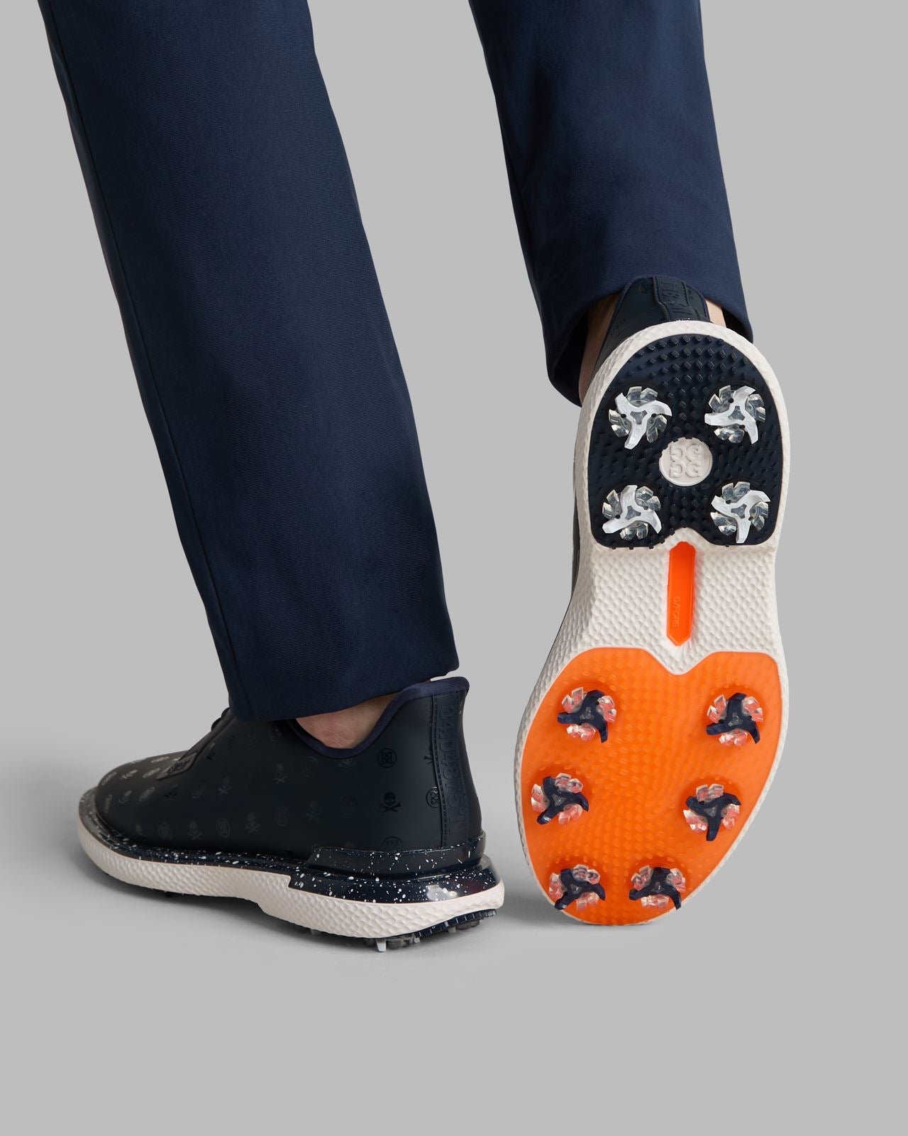 Gallivan2R G/Lock Printed Skull & Tees Speckled Spiked Golf Shoes Twilight