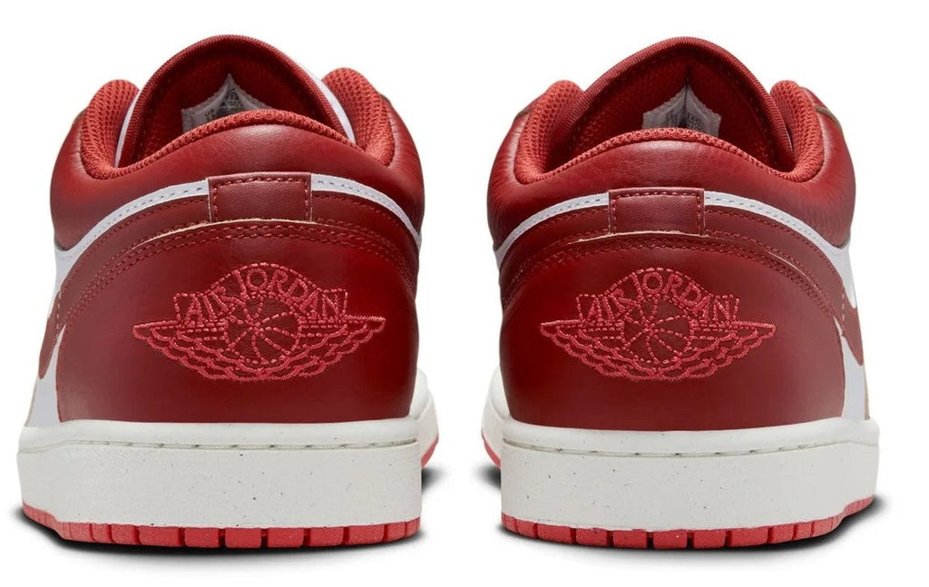 Men's Jordan 1 Low White/Dune Red-Lobster-Sail (FJ3459 160)