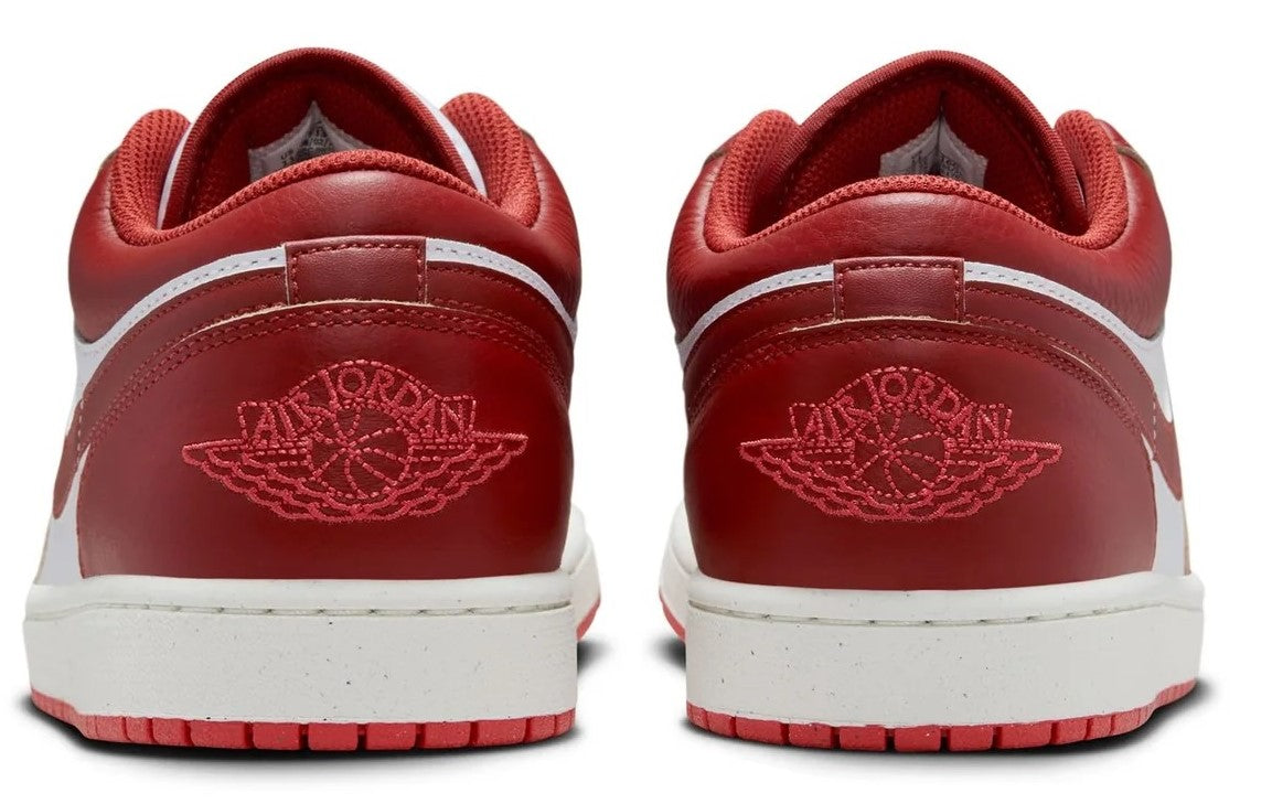 Men's Jordan 1 Low White/Dune Red-Lobster-Sail (FJ3459 160)