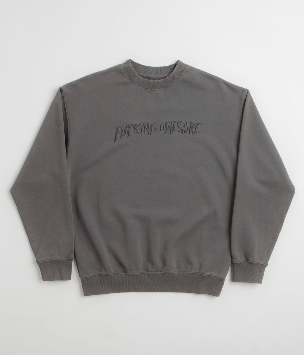 Fucking Awesome Distressed Stamp Crewneck Sweatshirt - Black