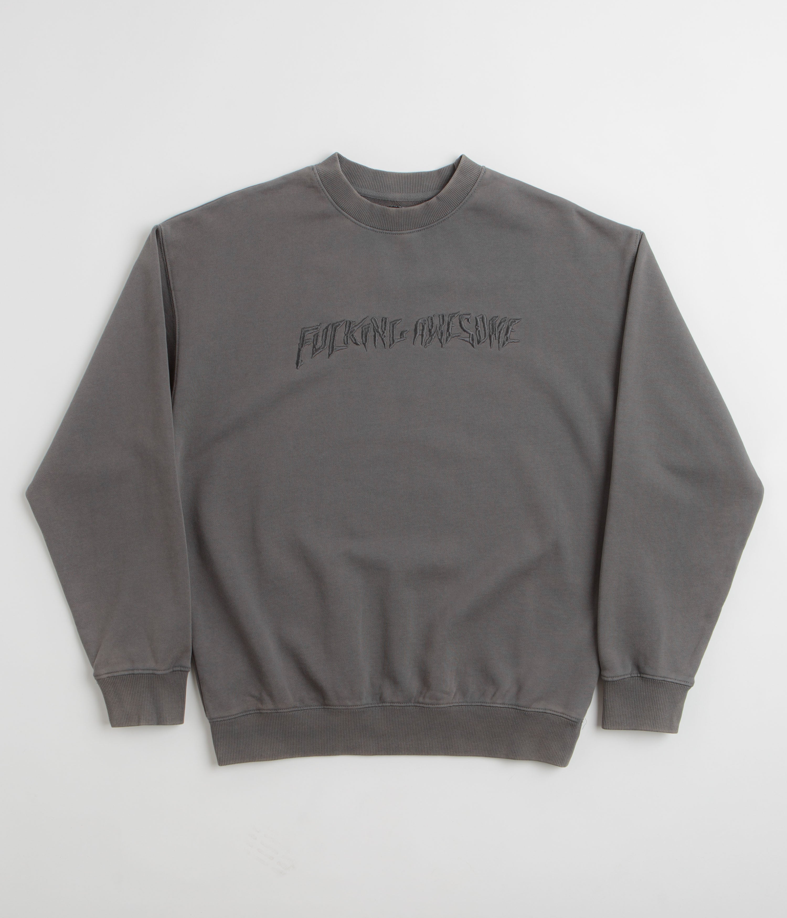 Fucking Awesome Distressed Stamp Crewneck Sweatshirt - Black
