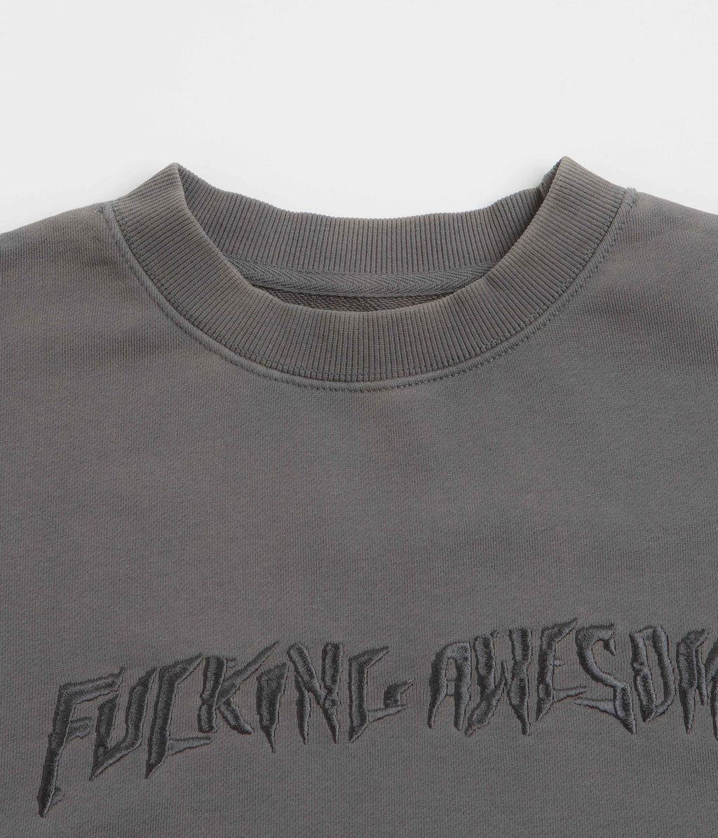 Fucking Awesome Distressed Stamp Crewneck Sweatshirt - Black