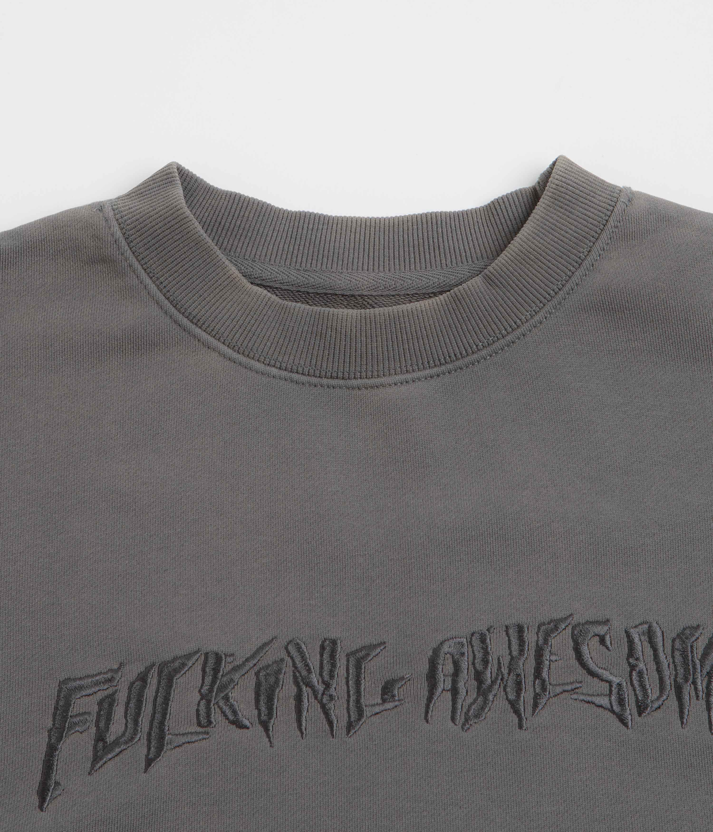 Fucking Awesome Distressed Stamp Crewneck Sweatshirt - Black