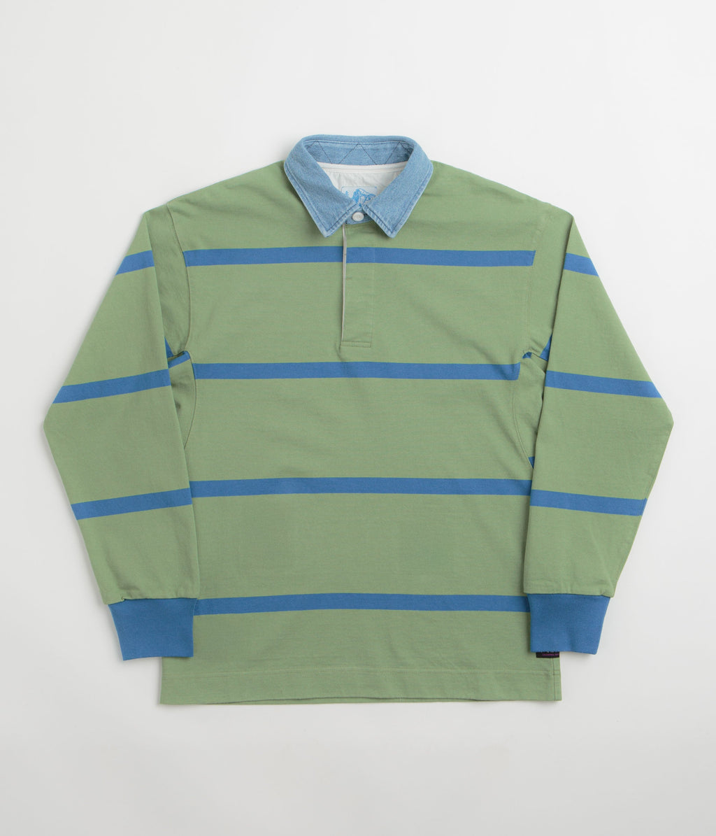 Gramicci Langdon Rugby Shirt - Olive / Blue