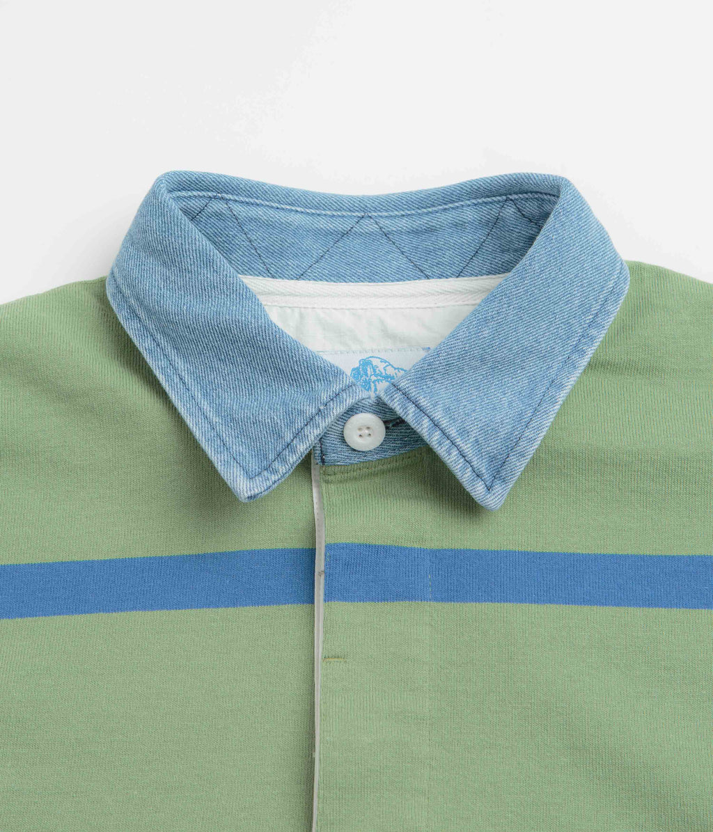 Gramicci Langdon Rugby Shirt - Olive / Blue