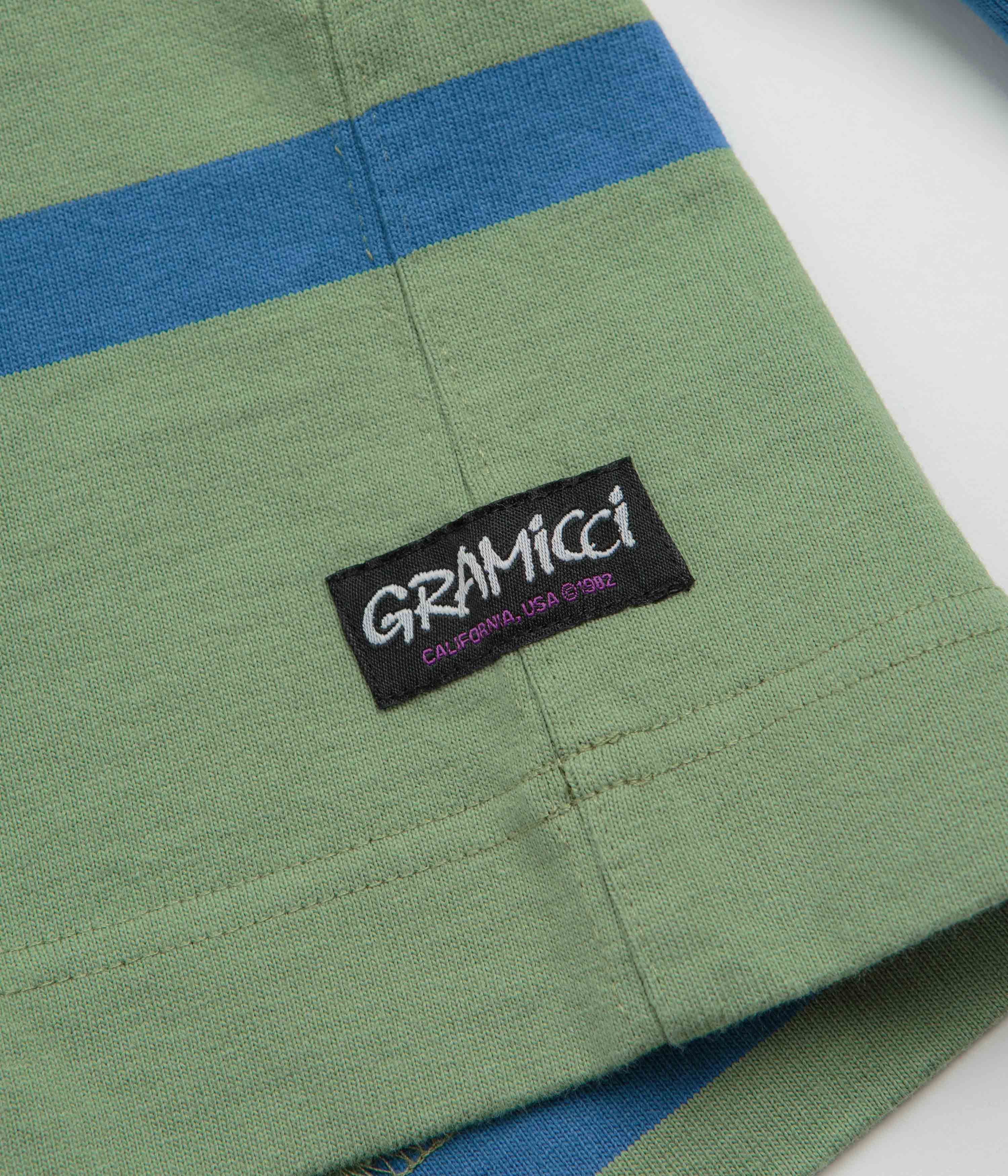 Gramicci Langdon Rugby Shirt - Olive / Blue