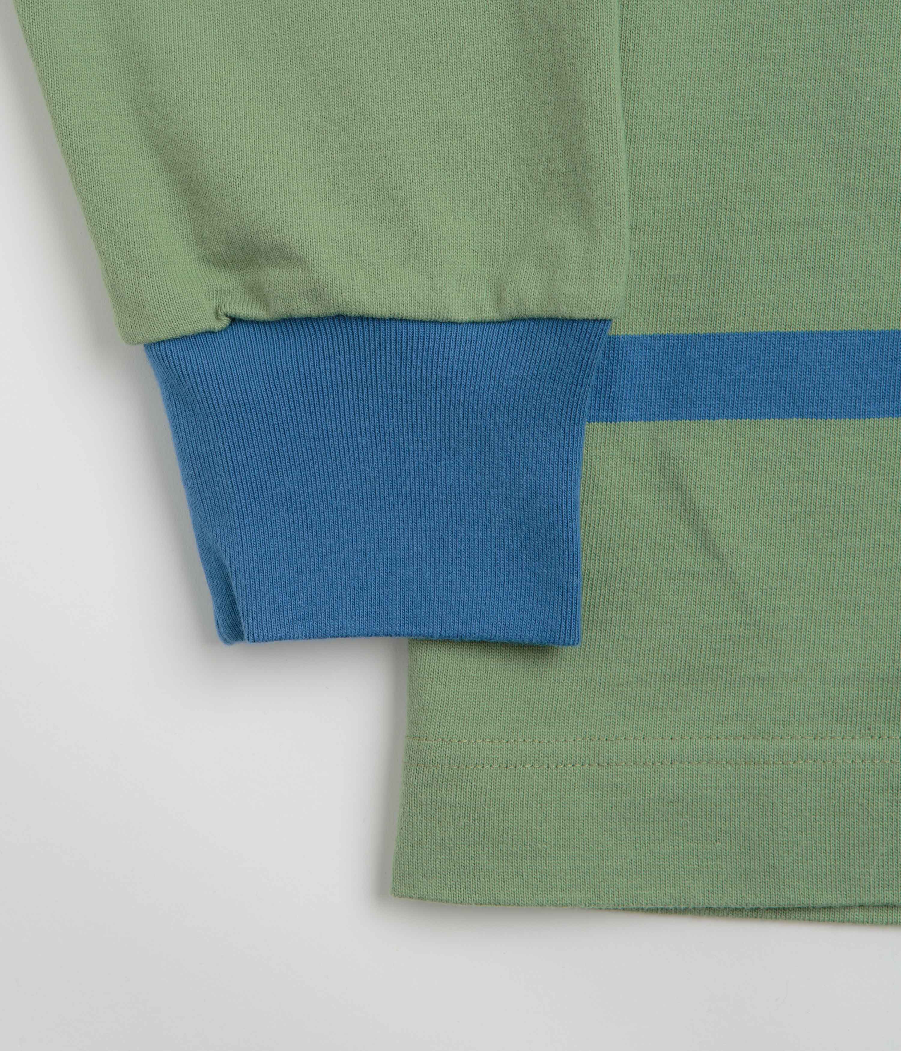 Gramicci Langdon Rugby Shirt - Olive / Blue