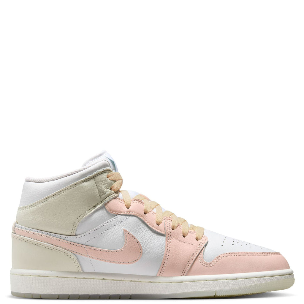 Men's Jordan 1 Mid SE White/Guava Ice-Sea Glass (HJ6654 100)