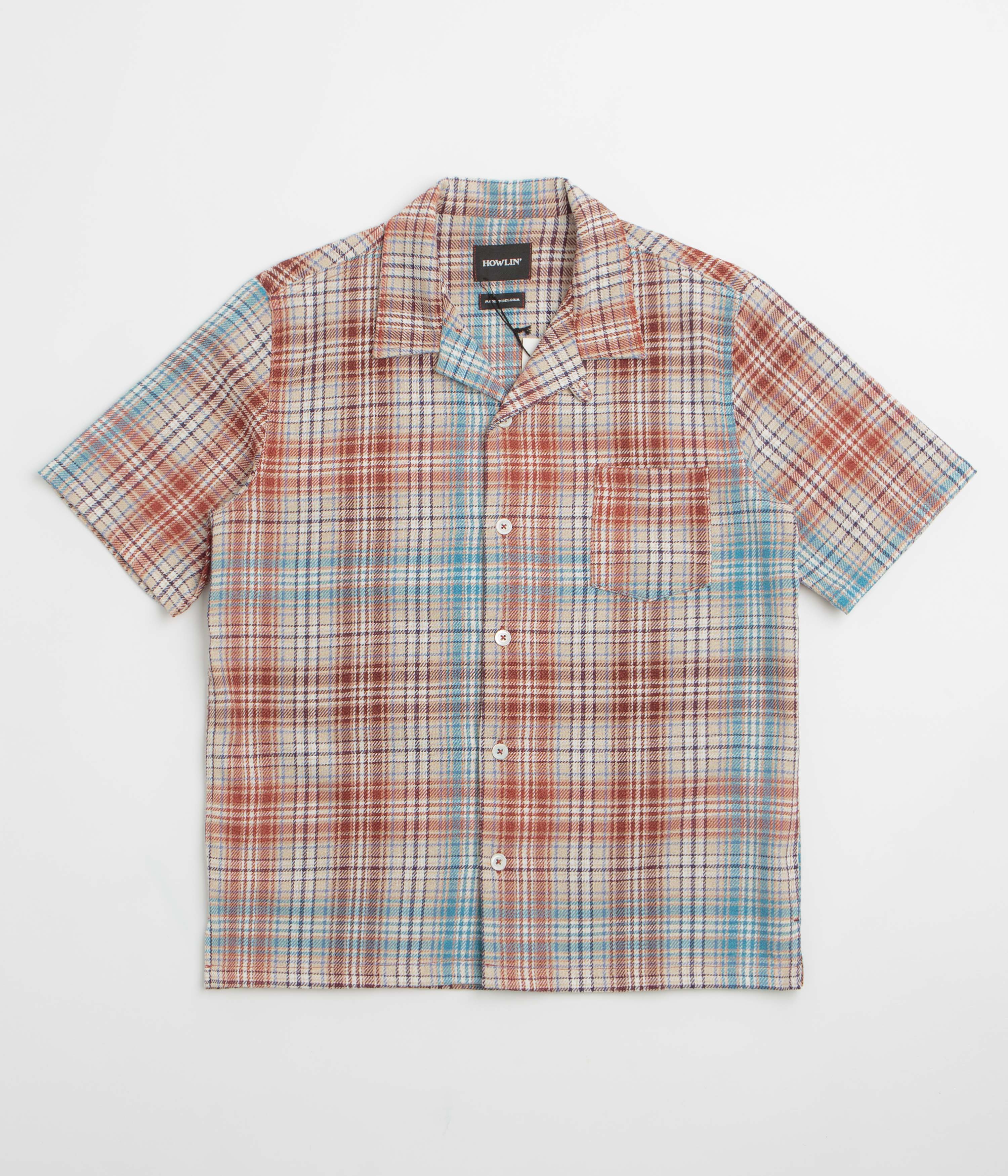 Howlin' Cocktail Short Sleeve Shirt - Brown Check