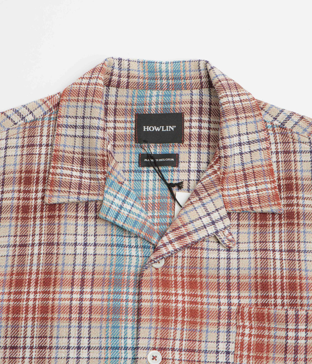 Howlin' Cocktail Short Sleeve Shirt - Brown Check