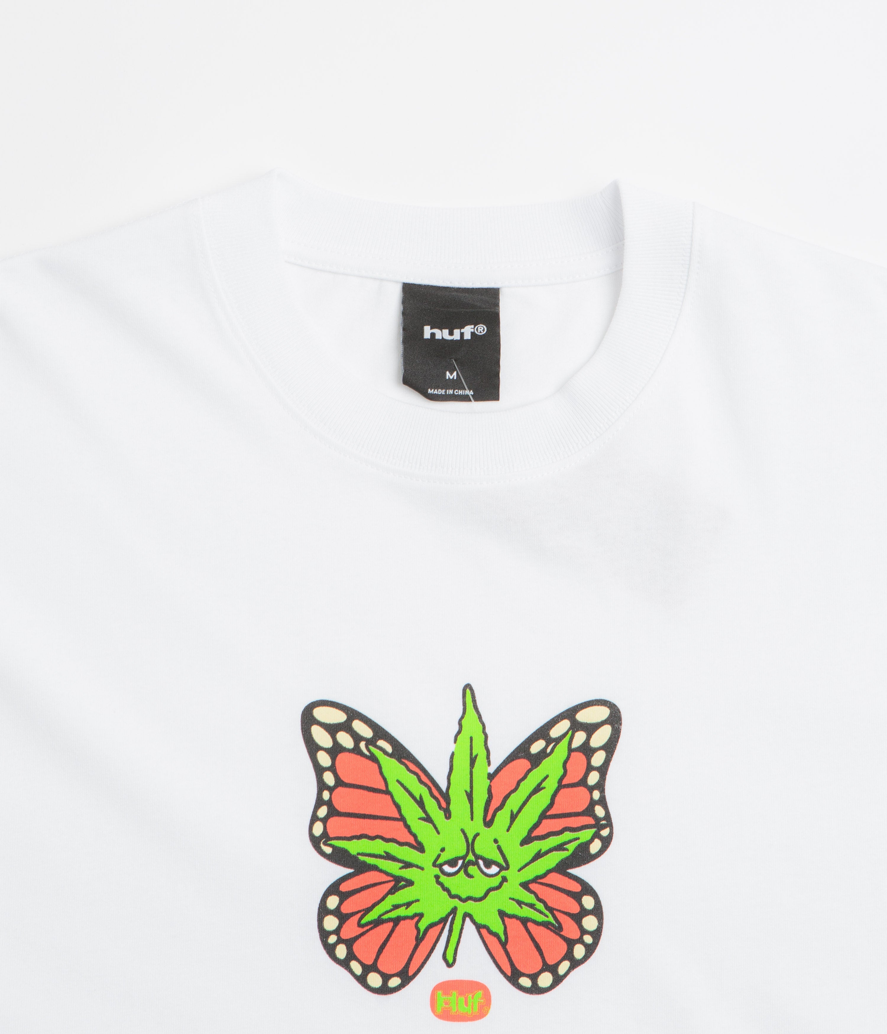 HUF Green Budderfly T-Shirt - White
