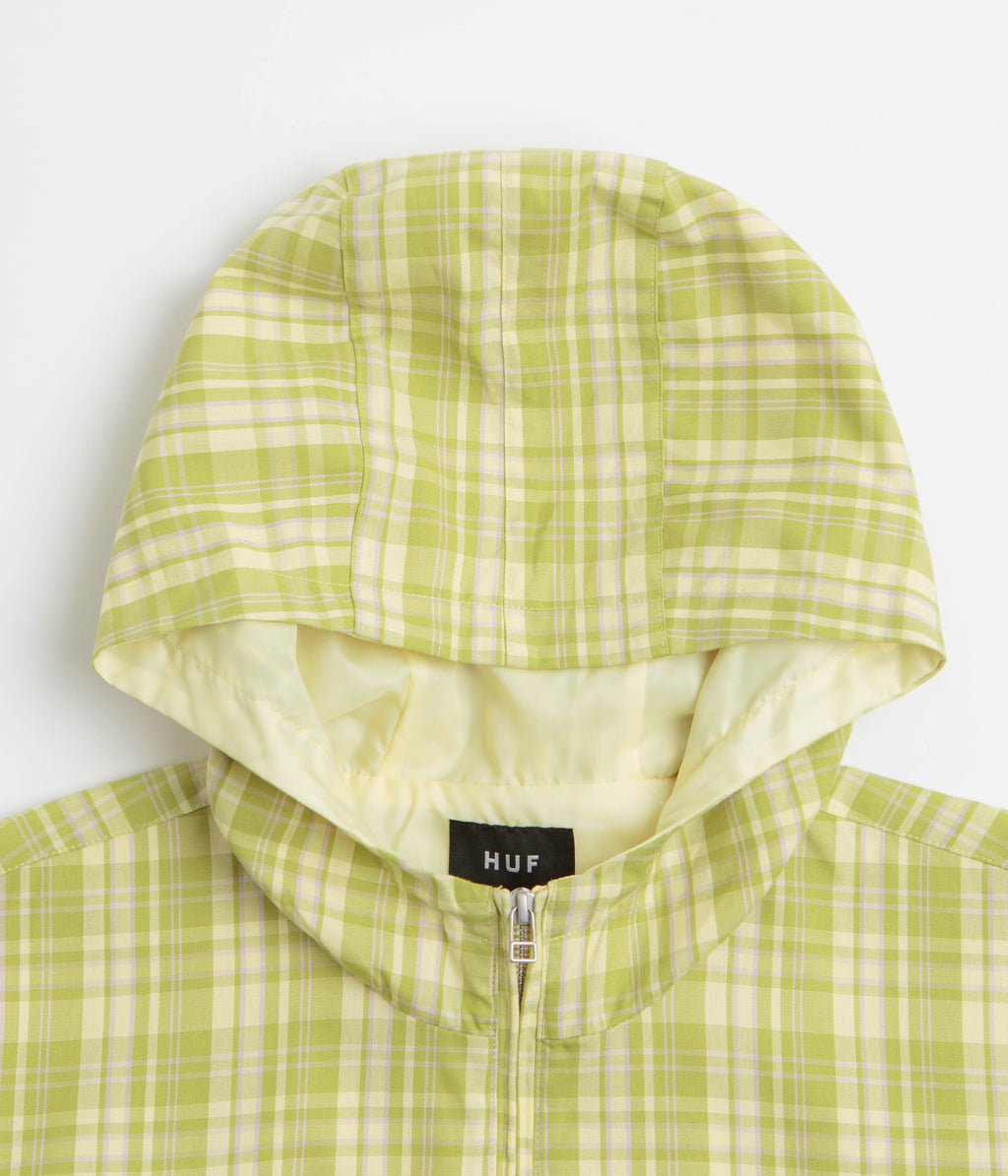 HUF Rivington Plaid 1/4 Zip Anorak - Tarragon