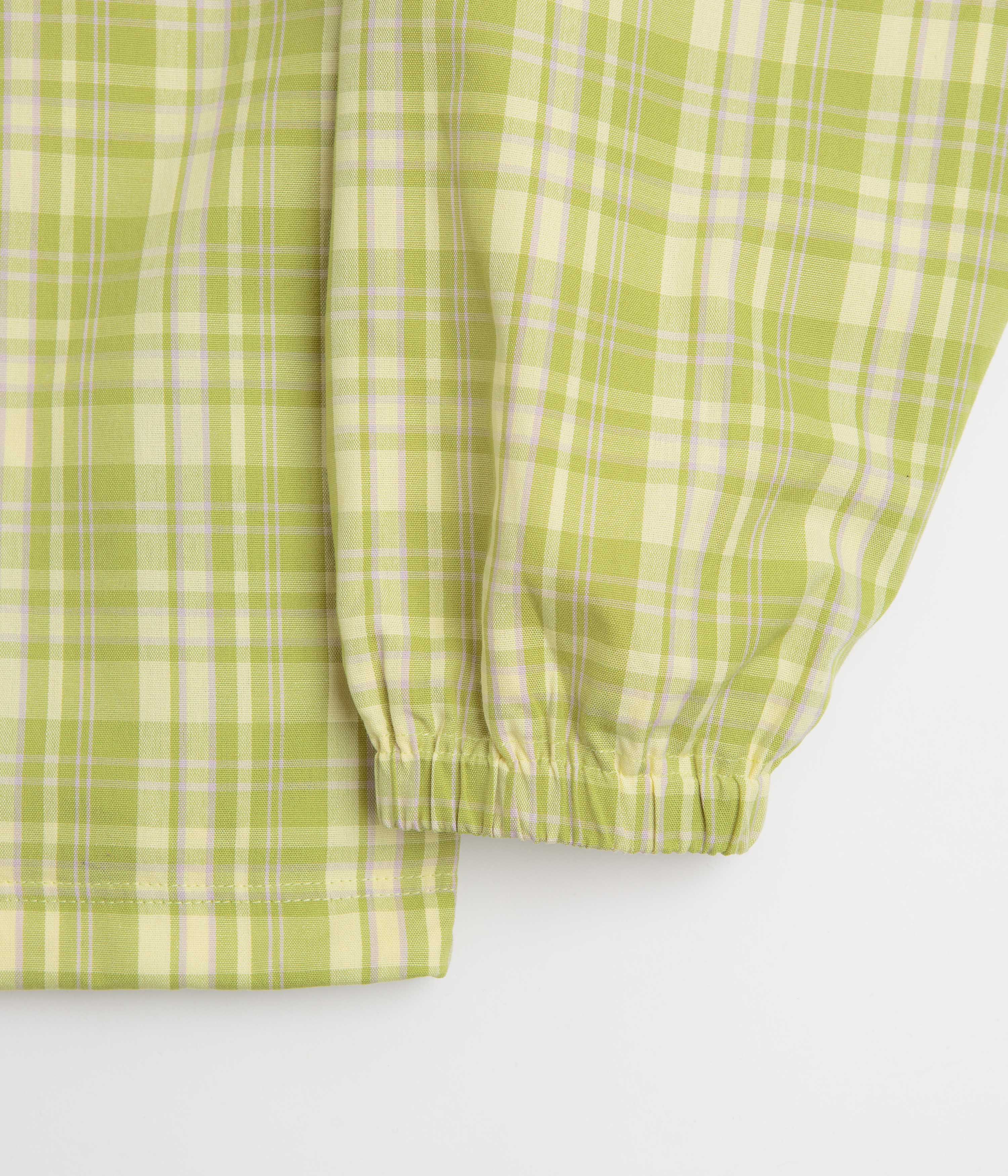 HUF Rivington Plaid 1/4 Zip Anorak - Tarragon