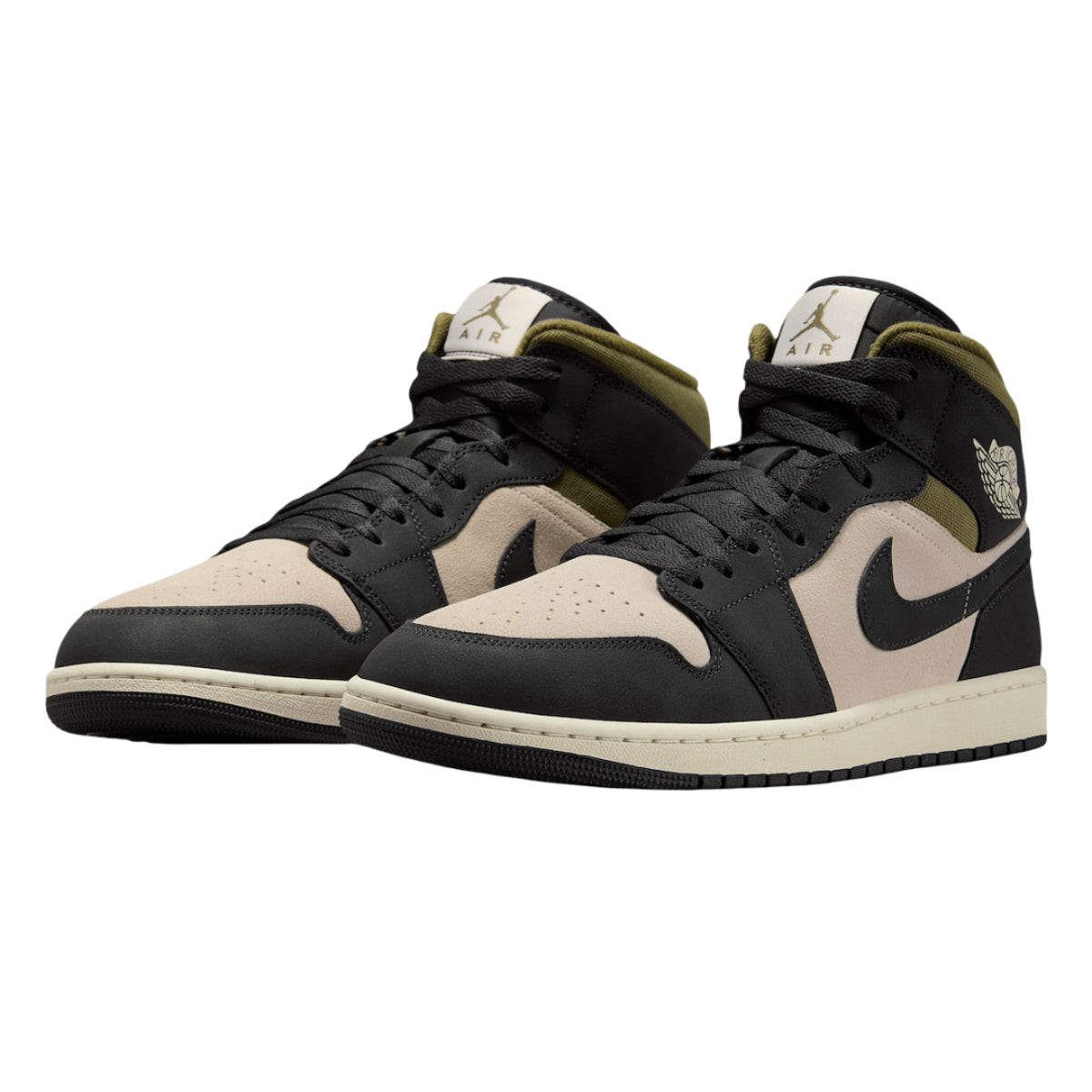 Nike Air Jordan 1 Mid Se Off Noir Medium Olive