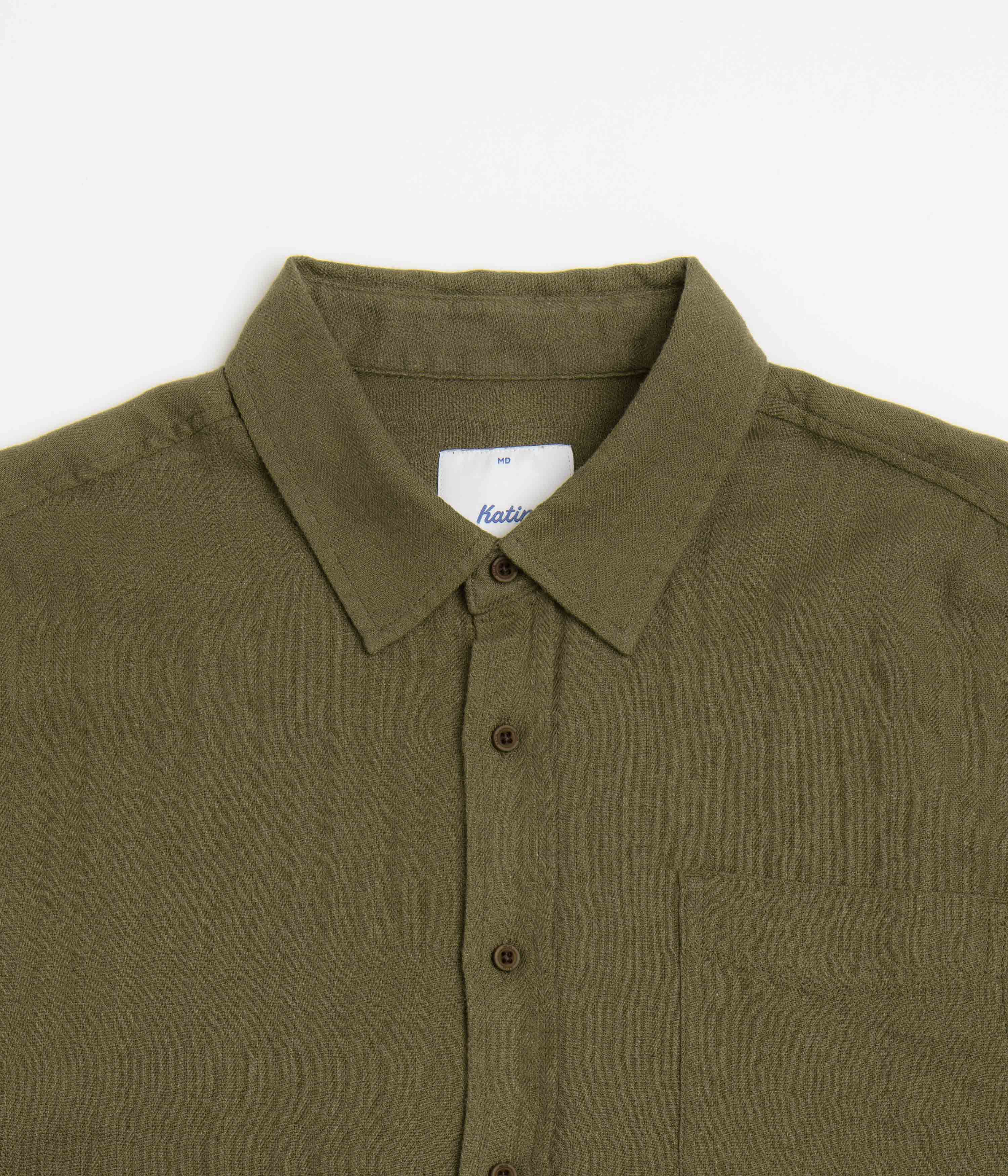 Katin Alan Solid Short Sleeve Shirt - Olive Night